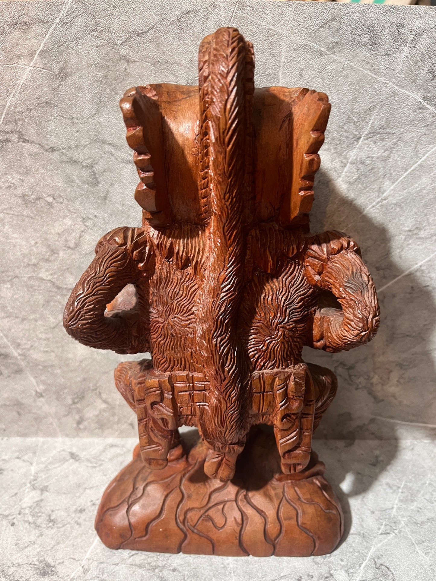 Wooden Hanuman Sculpture – Hand-Carved Balinese Hindu God Figure Decoration