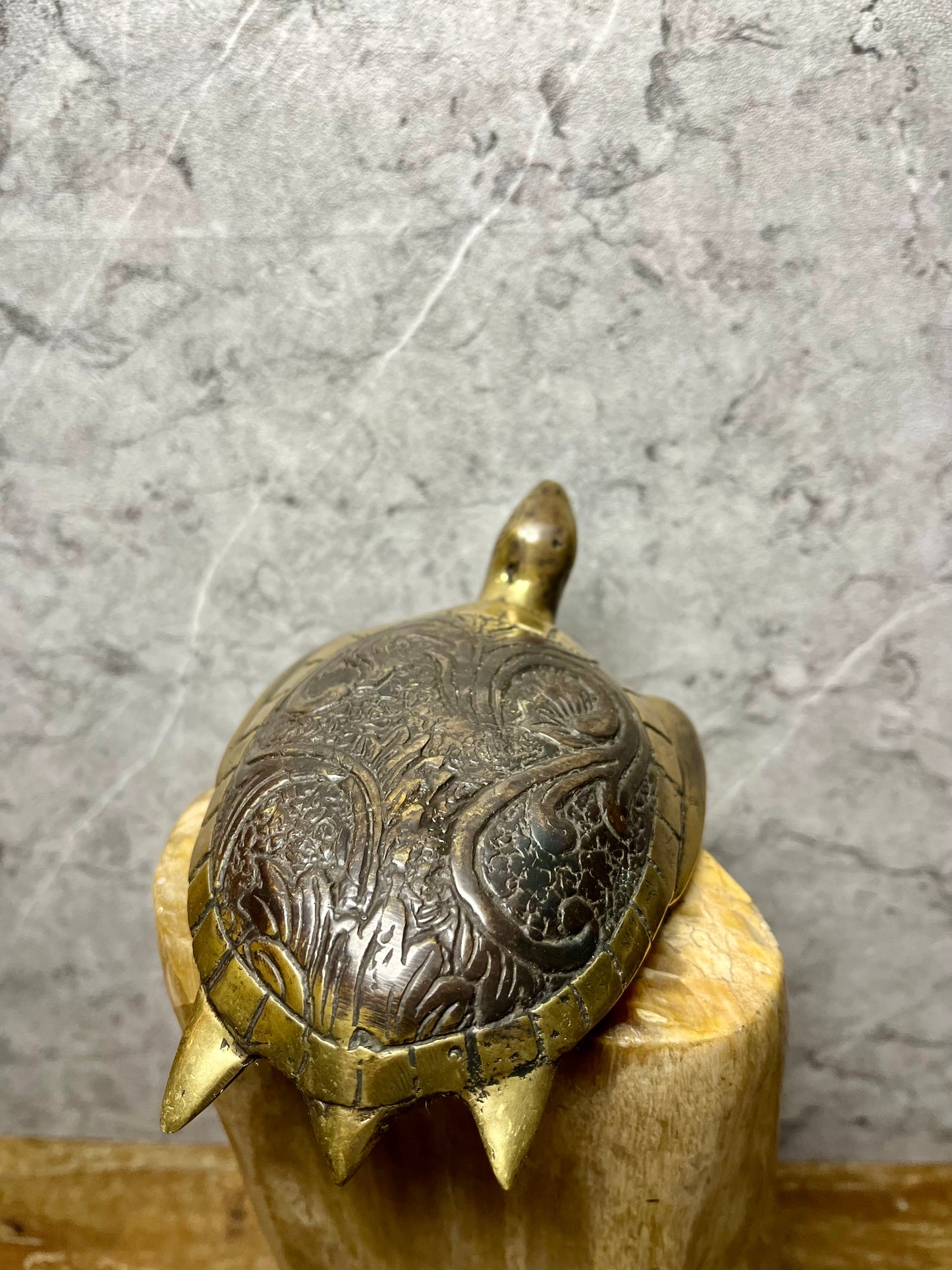 Bronze Turtle Figure: Balinese Handmade Vintage-Style Sculpture