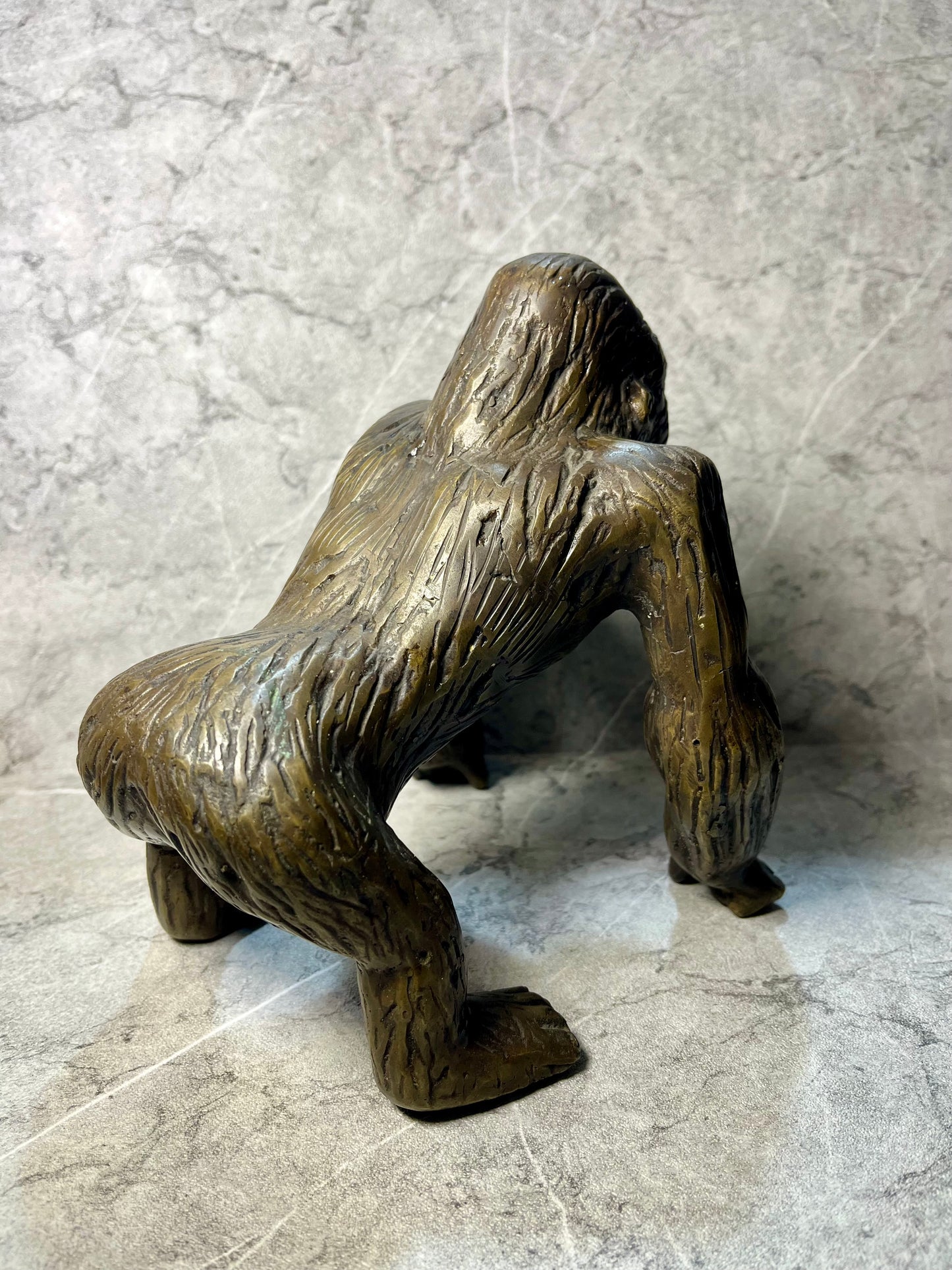 Bronze Silverback Gorilla Figure | Handcrafted Balinese Sculpture