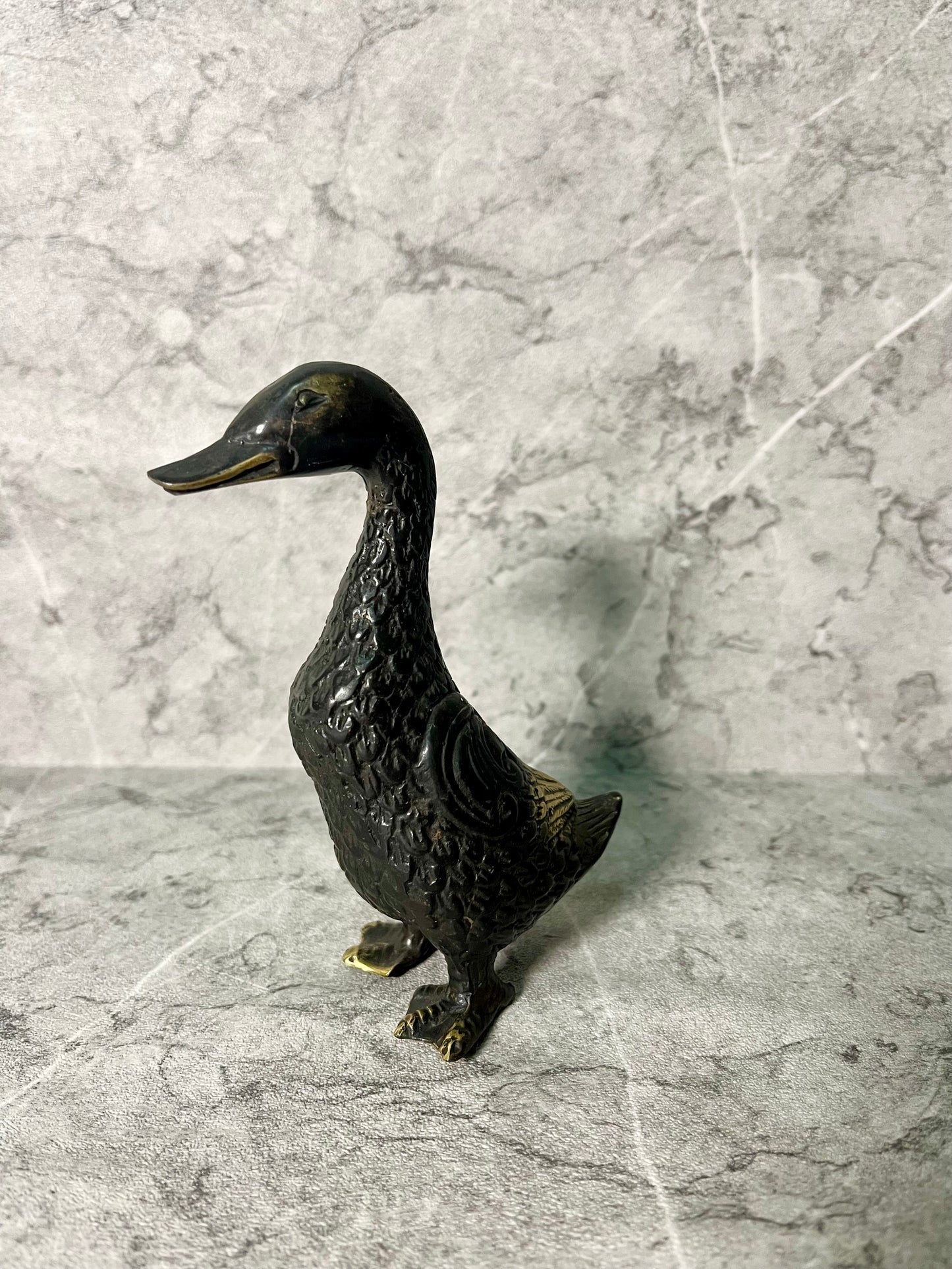 Handmade Bronze Duck Figurine | Balinese Artisan Sculpture