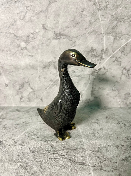 Handmade Bronze Duck Figurine | Balinese Artisan Sculpture