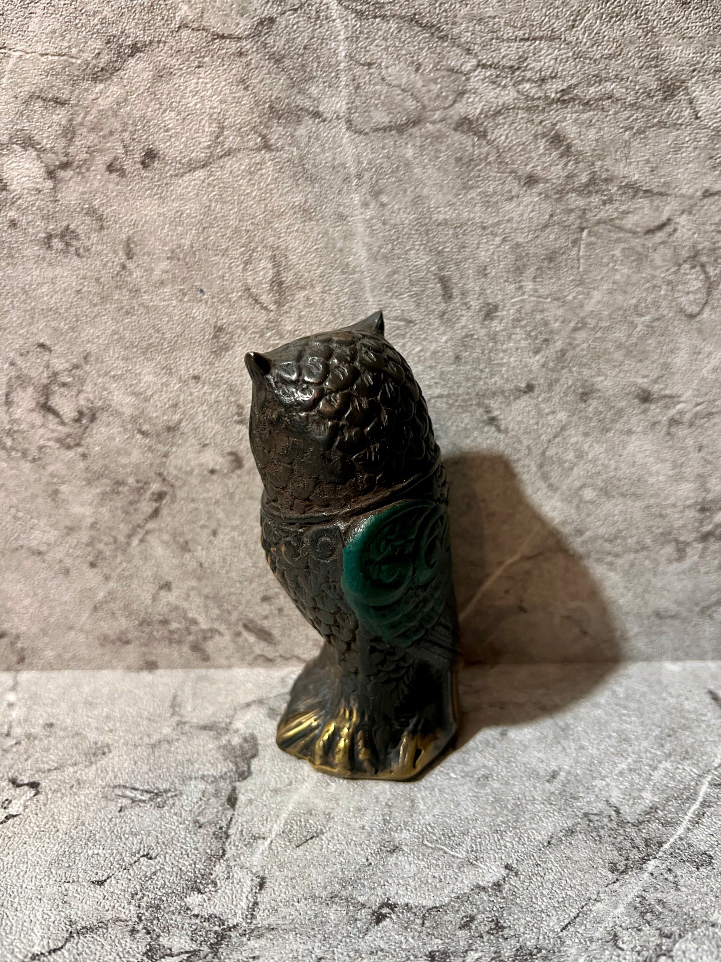 Bronze Owl Figure – Handcrafted Animal Sculpture, Home Decoration, housewarming, gift, handmade.