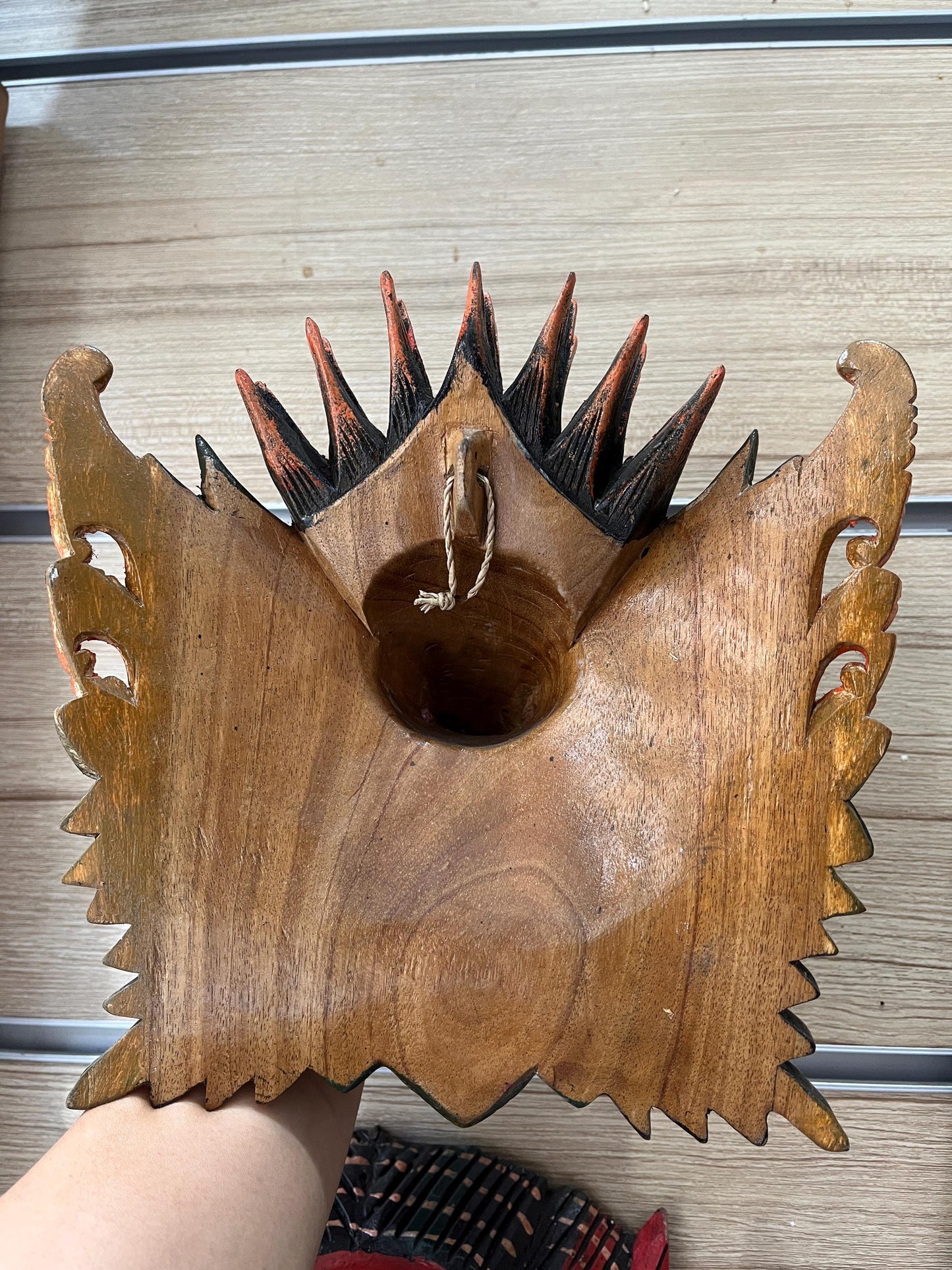 Wooden Balinese Rangda Mask – Handcrafted Wall Sculpture | Guardian Spirit of Balinese, housewarming, home decor, gift, handmade.