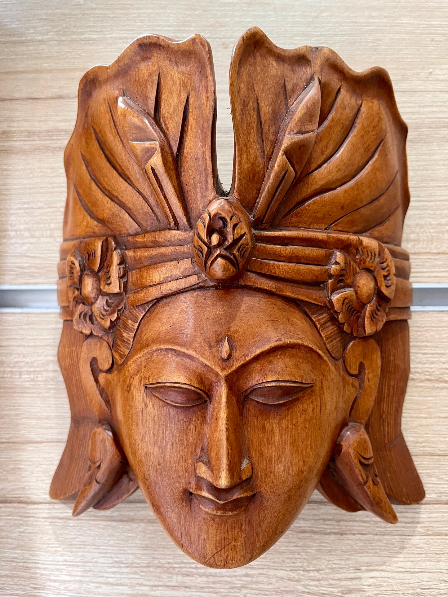 Wooden Balinese Traditional Man Mask – Hand-Carved Wall Sculpture | Cultural Home Décor, handmade, gift, housewarming, wall decoration.