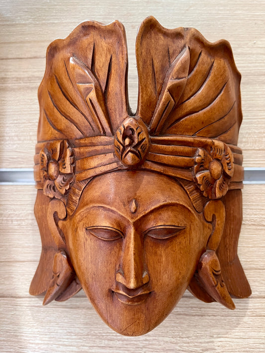 Wooden Balinese Traditional Man Mask – Hand-Carved Wall Sculpture | Cultural Home Décor, handmade, gift, housewarming, wall decoration.