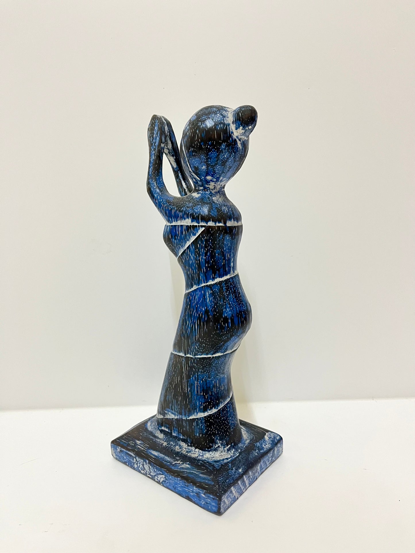 Dancing Lady Abstract – Handcrafted Wooden Sculpture (11 inches)