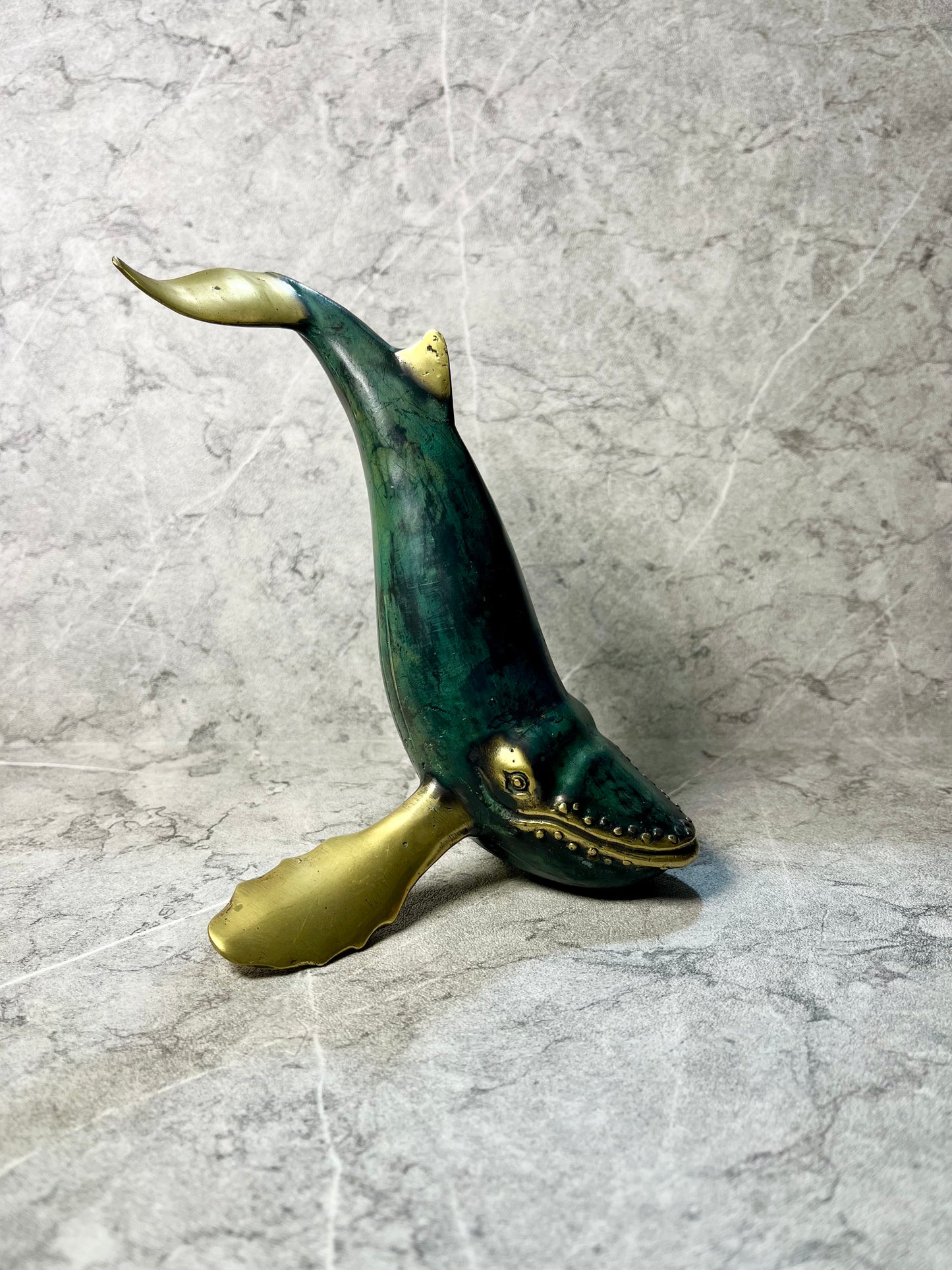 Bronze Humpback Whale Sculpture | Patina Marine Art Decor