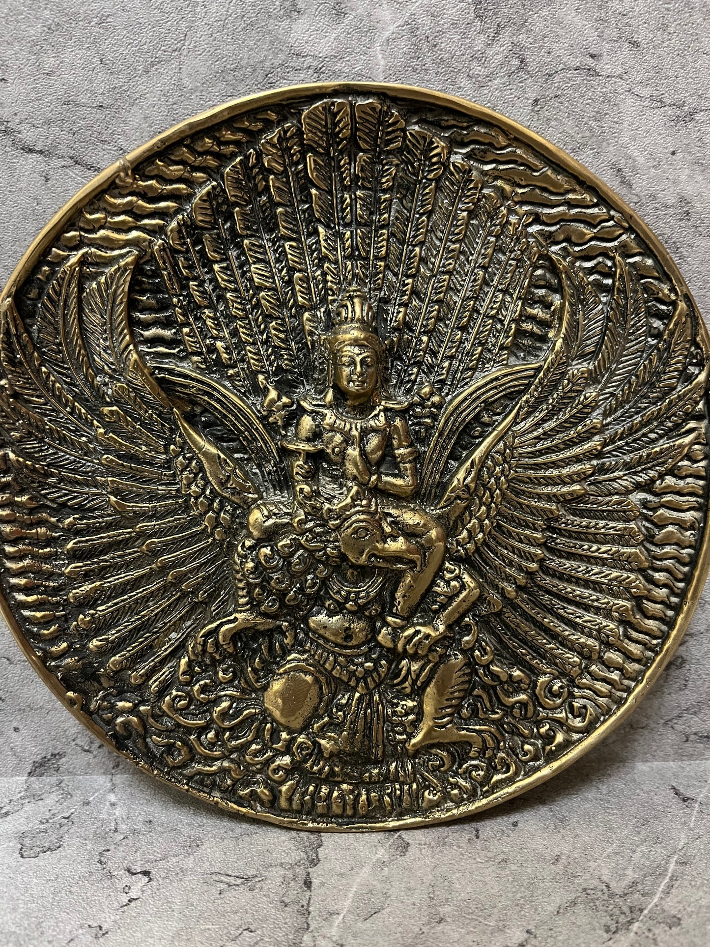 Bronze Garuda Wall Decor: Balinese Sacred Symbol, Spiritual Home Accent