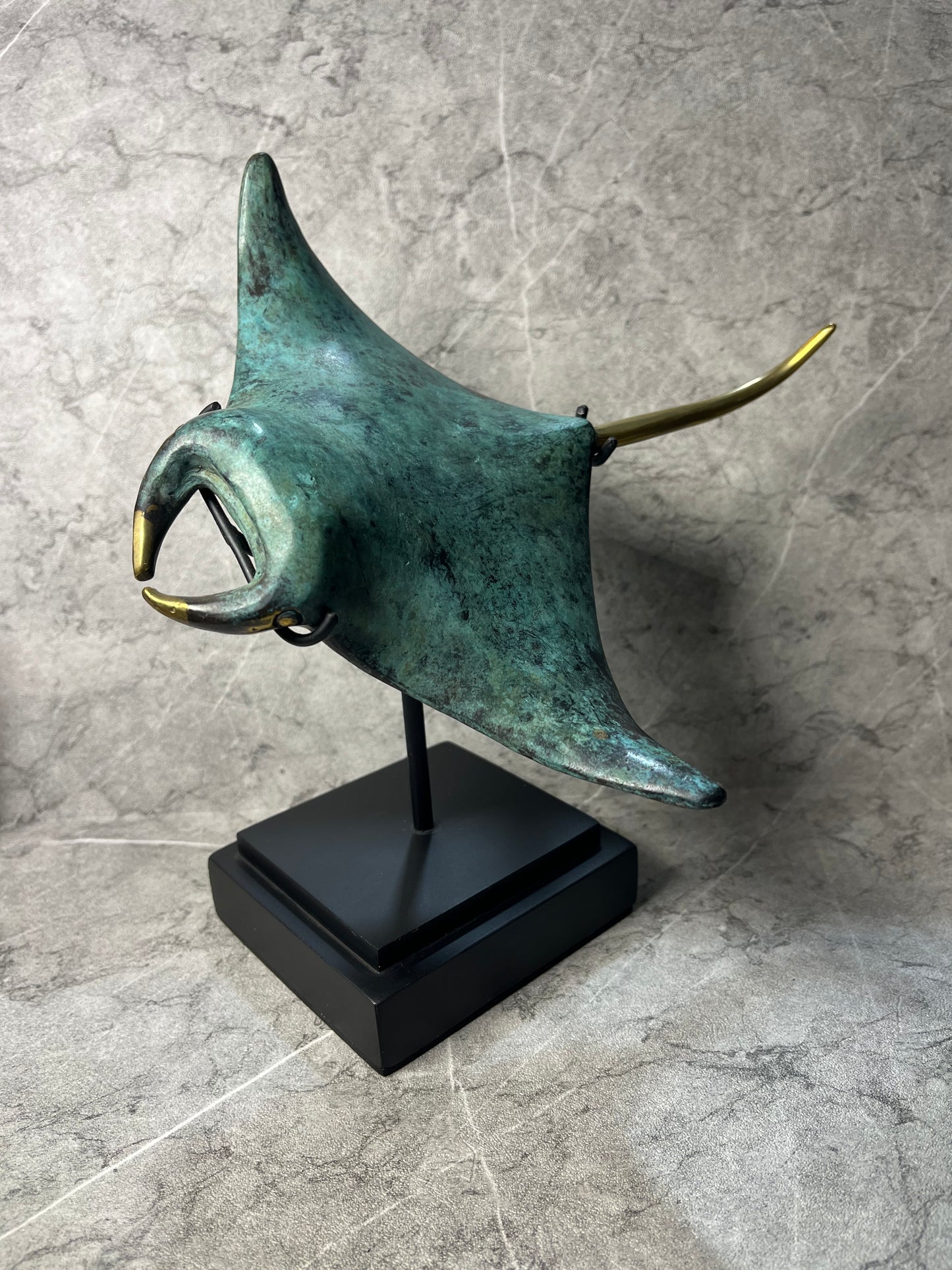 Bronze Manta Ray Sculpture