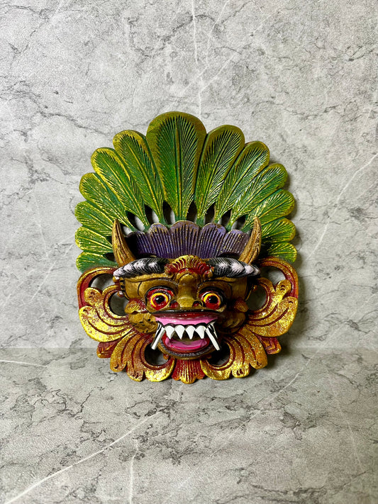 Guardian Spirit – Wooden Barong Hanging Mask | Balinese Wall Art Decor