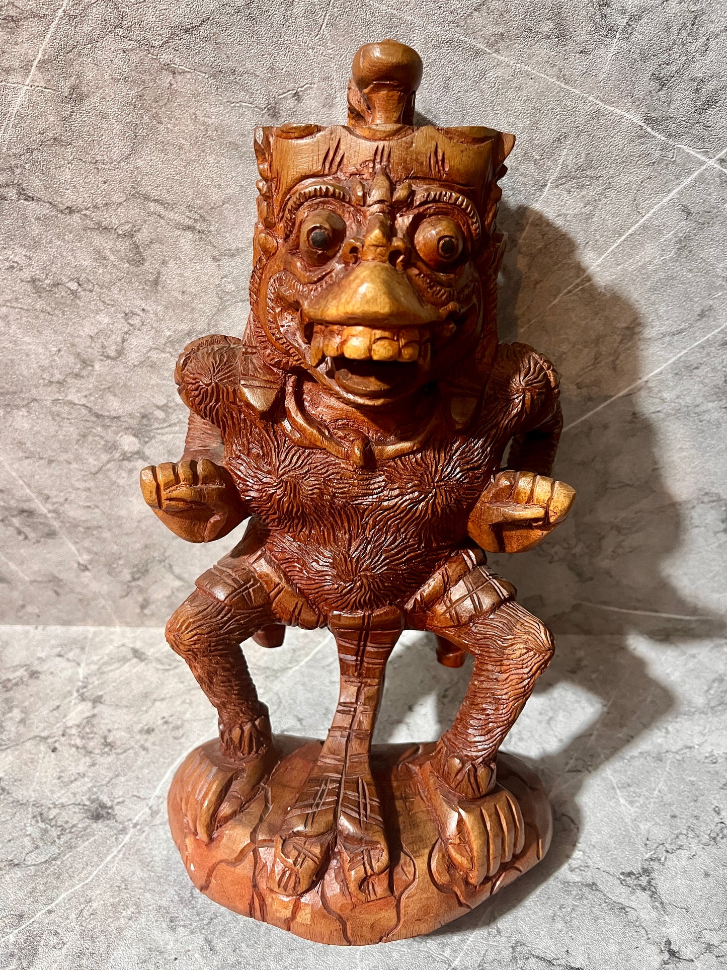Wooden Hanuman Sculpture – Hand-Carved Balinese Hindu God Figure Decoration