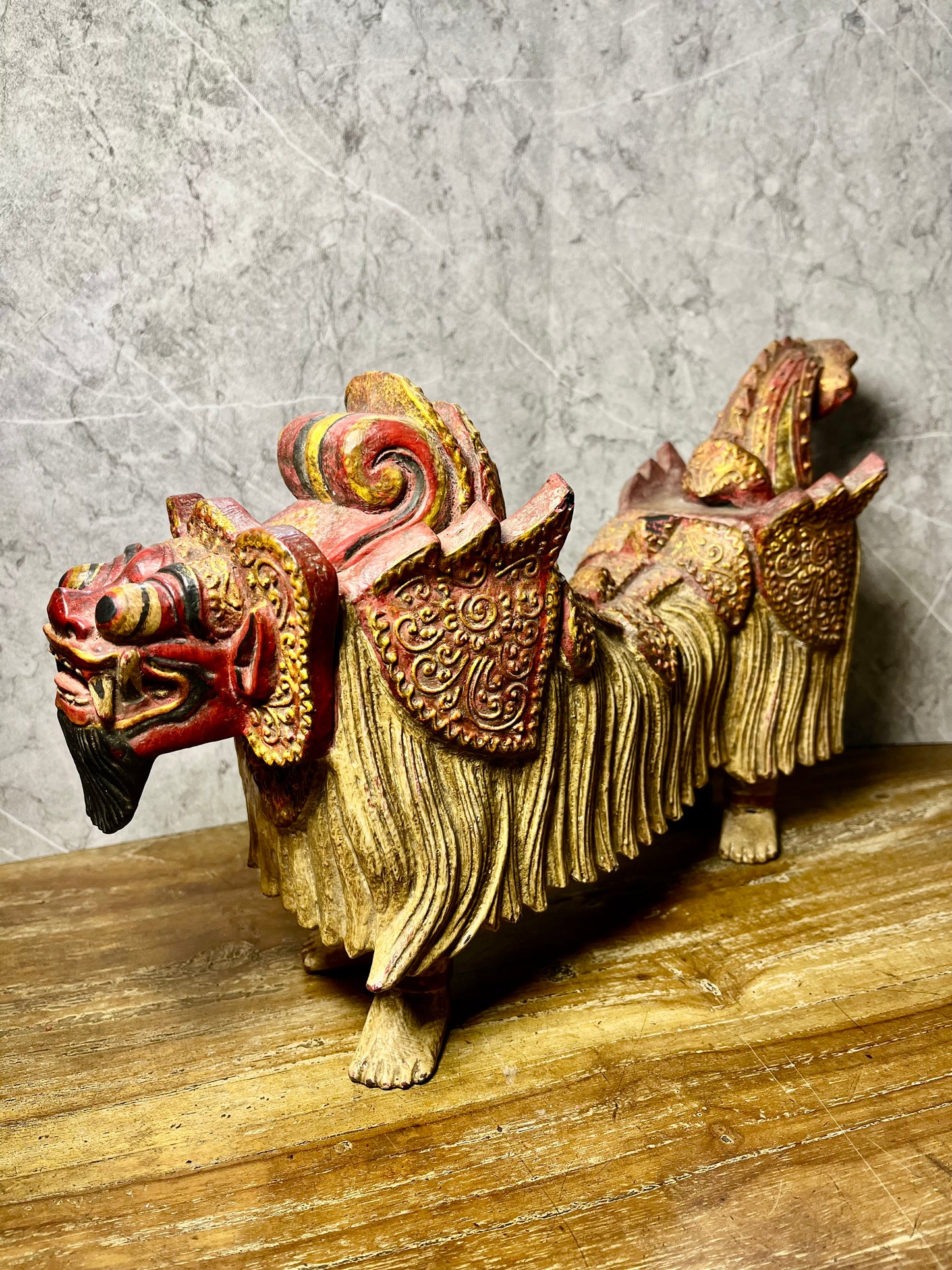 Guardian Spirit – Balinese Barong Resin Figure | Handmade Cultural Decoration