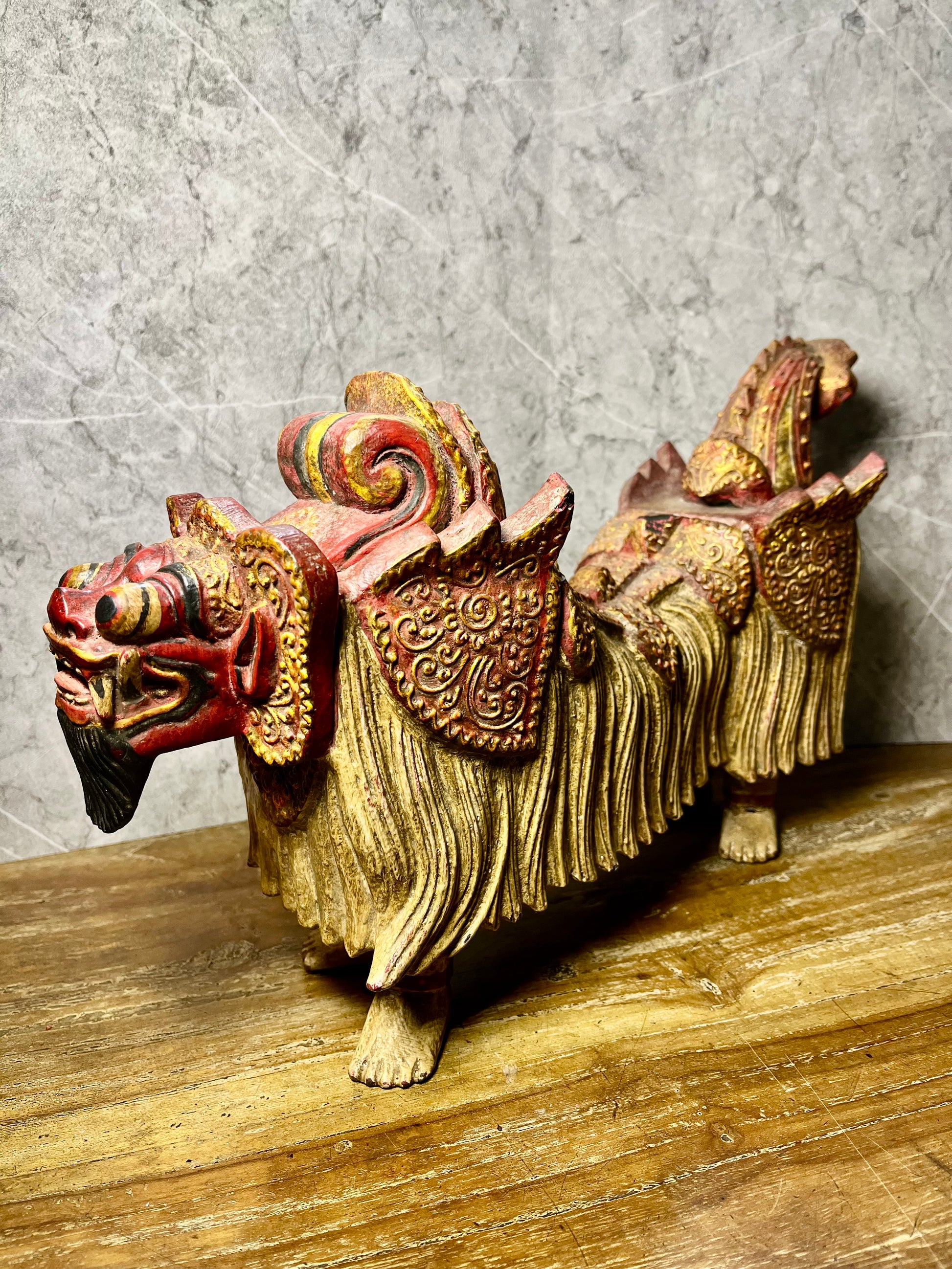 Guardian Spirit – Balinese Barong Resin Figure | Handmade Cultural Decoration