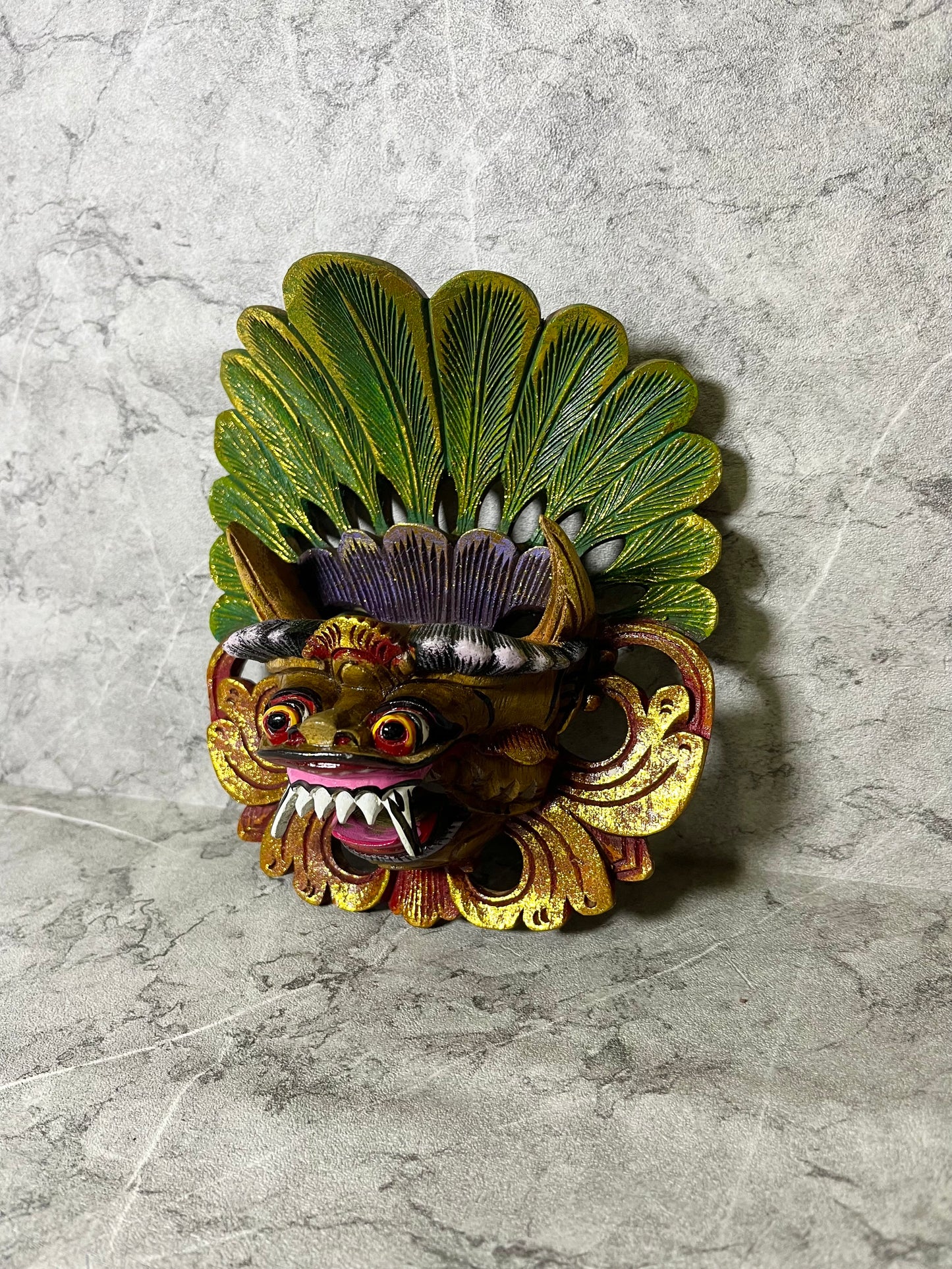 Guardian Spirit – Wooden Barong Hanging Mask | Balinese Wall Art Decor