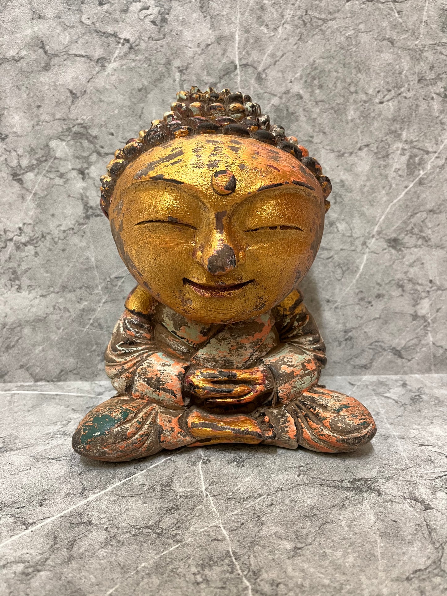 Hand-Carved Wooden Buddha – Balinese Spiritual Art Decoration