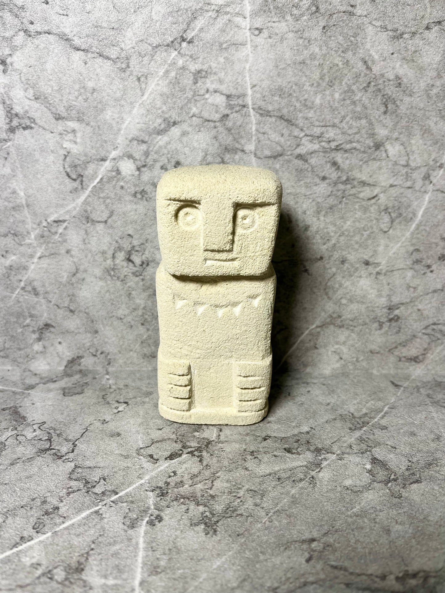 Limestone Timor Tribal Statue – Primitive Ancestral Figure Decor