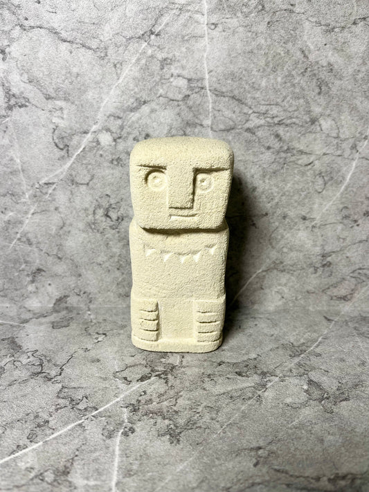 Limestone Timor Tribal Statue – Primitive Ancestral Figure Decor