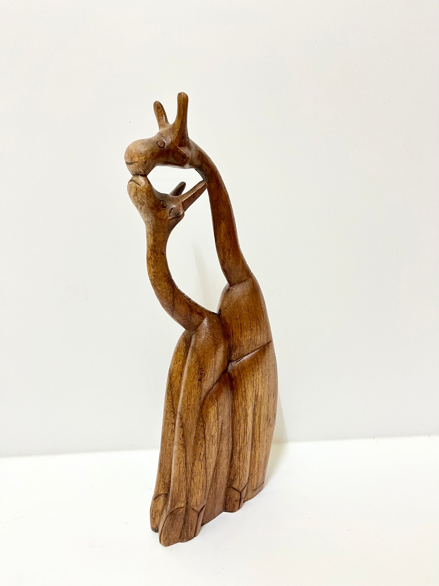 Graceful Pair – Hand-Carved Wooden Giraffe Couple | Balinese Animal Figurine Decor, housewarming, gift, home decor, handmade.