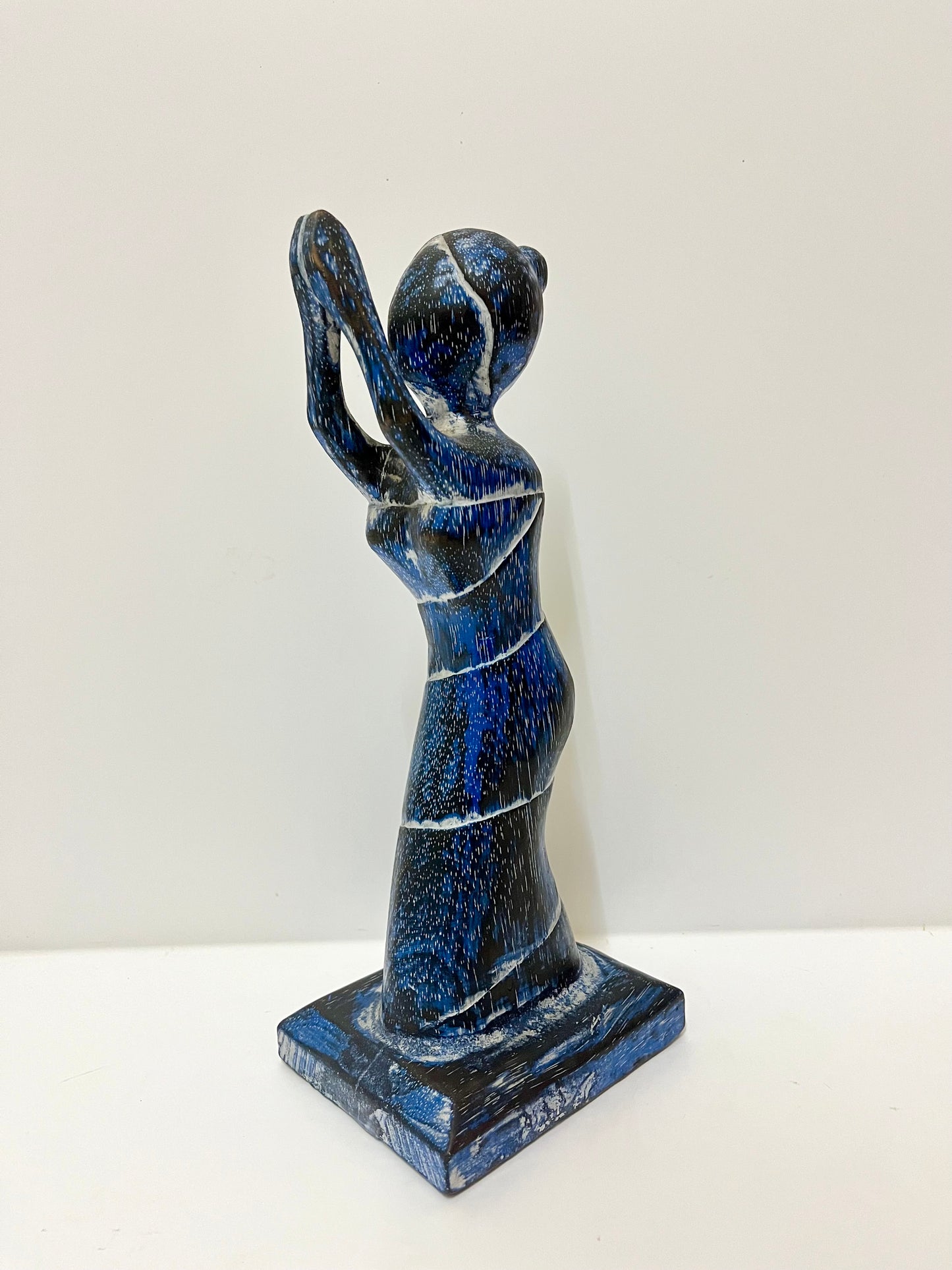 Dancing Lady Abstract – Handcrafted Wooden Sculpture (11 inches)