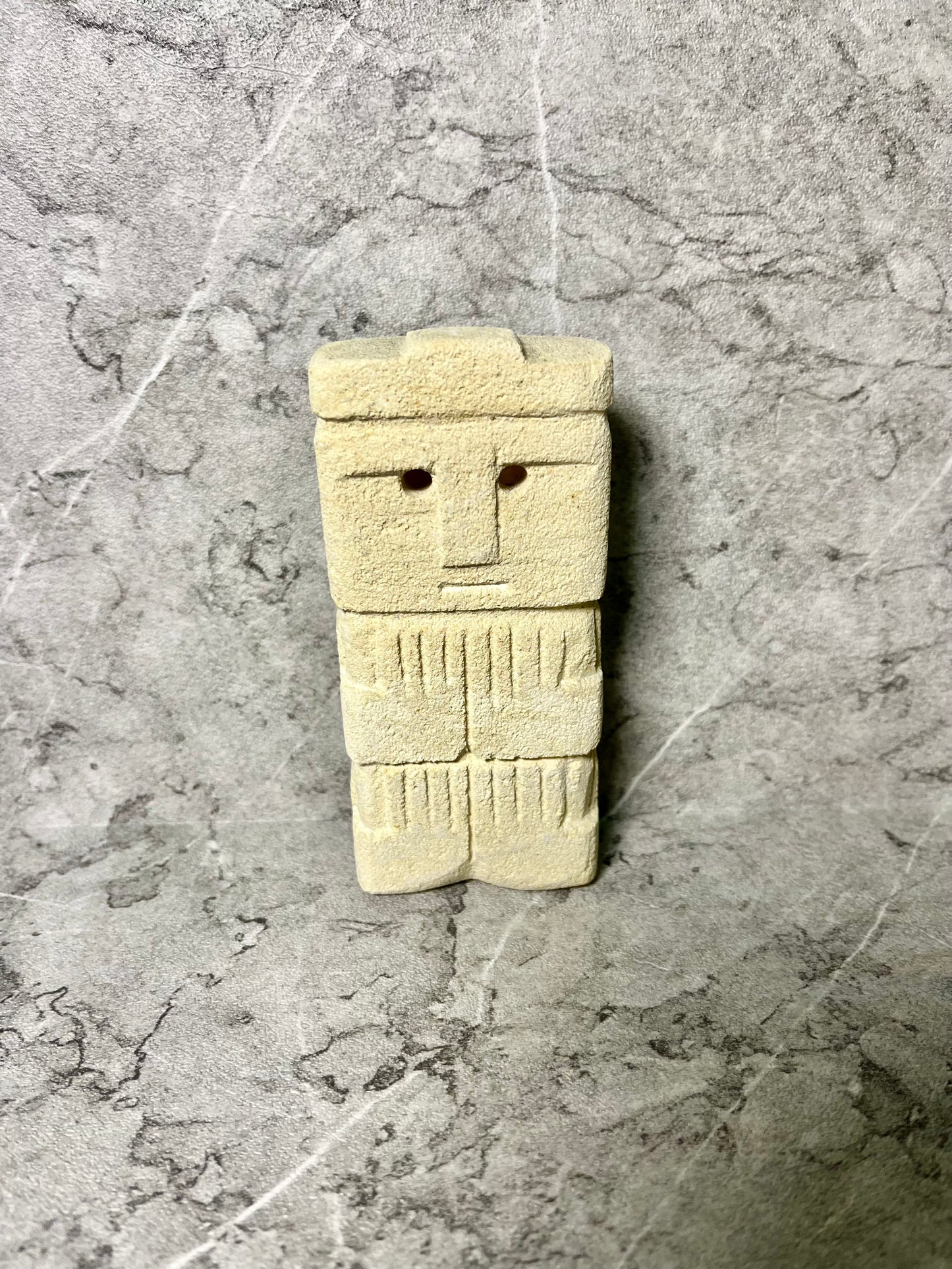 Limestone Timor Tribal Statue – Primitive Ancestral Figure Small Statue Decor