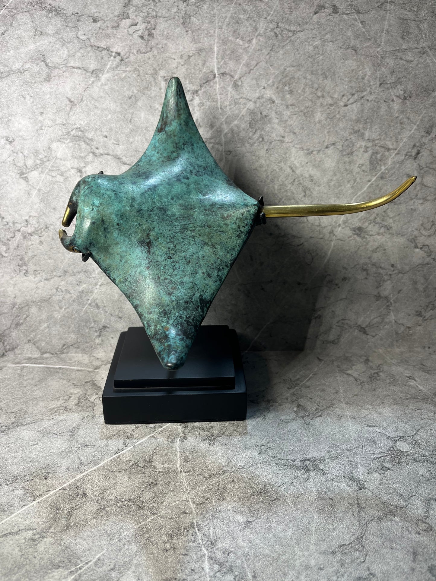 Bronze Manta Ray Sculpture