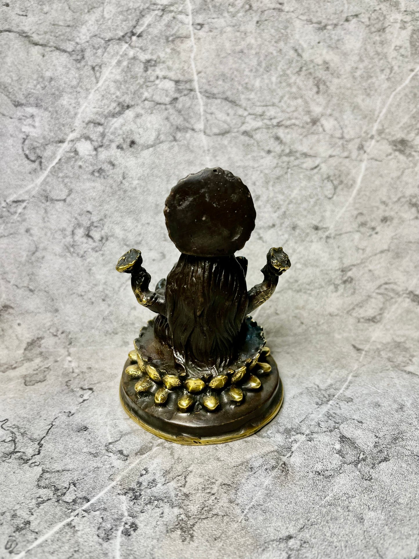 Bronze Lakshmi Statue: Balinese Hindu Goddess Figure