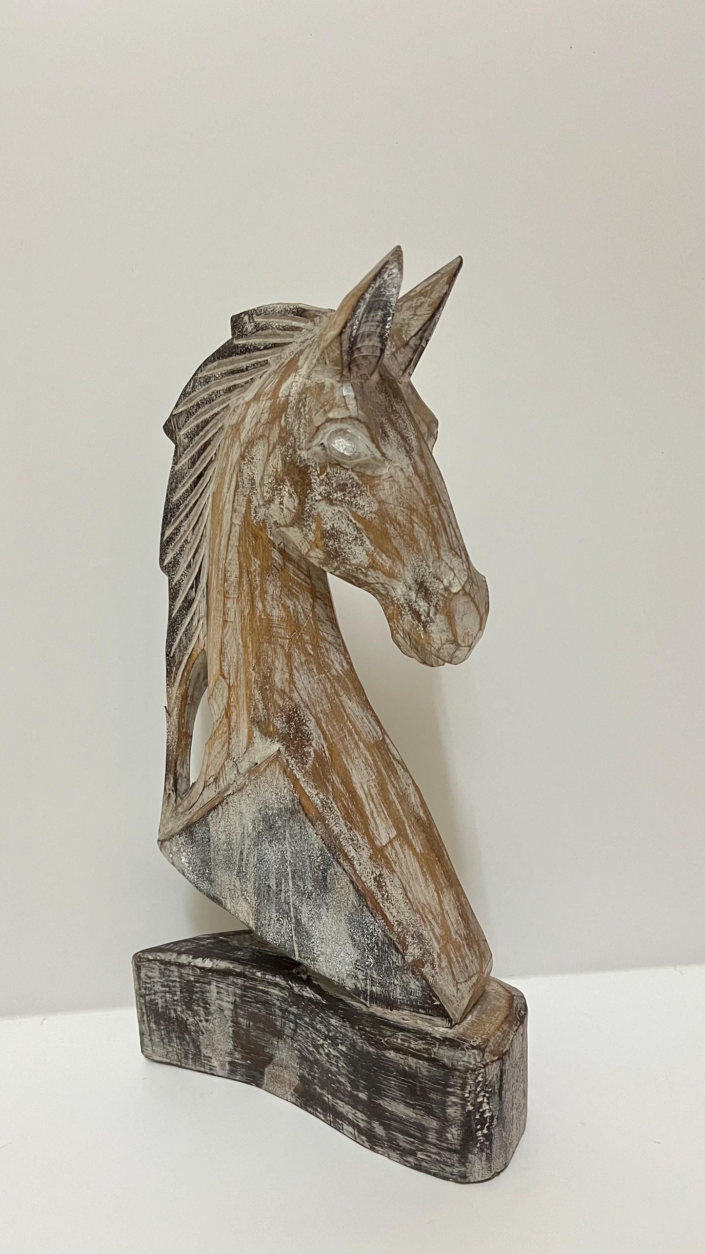 Balinese Hand-Carved Wooden Horse – Artisan Home Decor Sculpture (7.8 inches), handmade, gift, housewarming, home decoration.