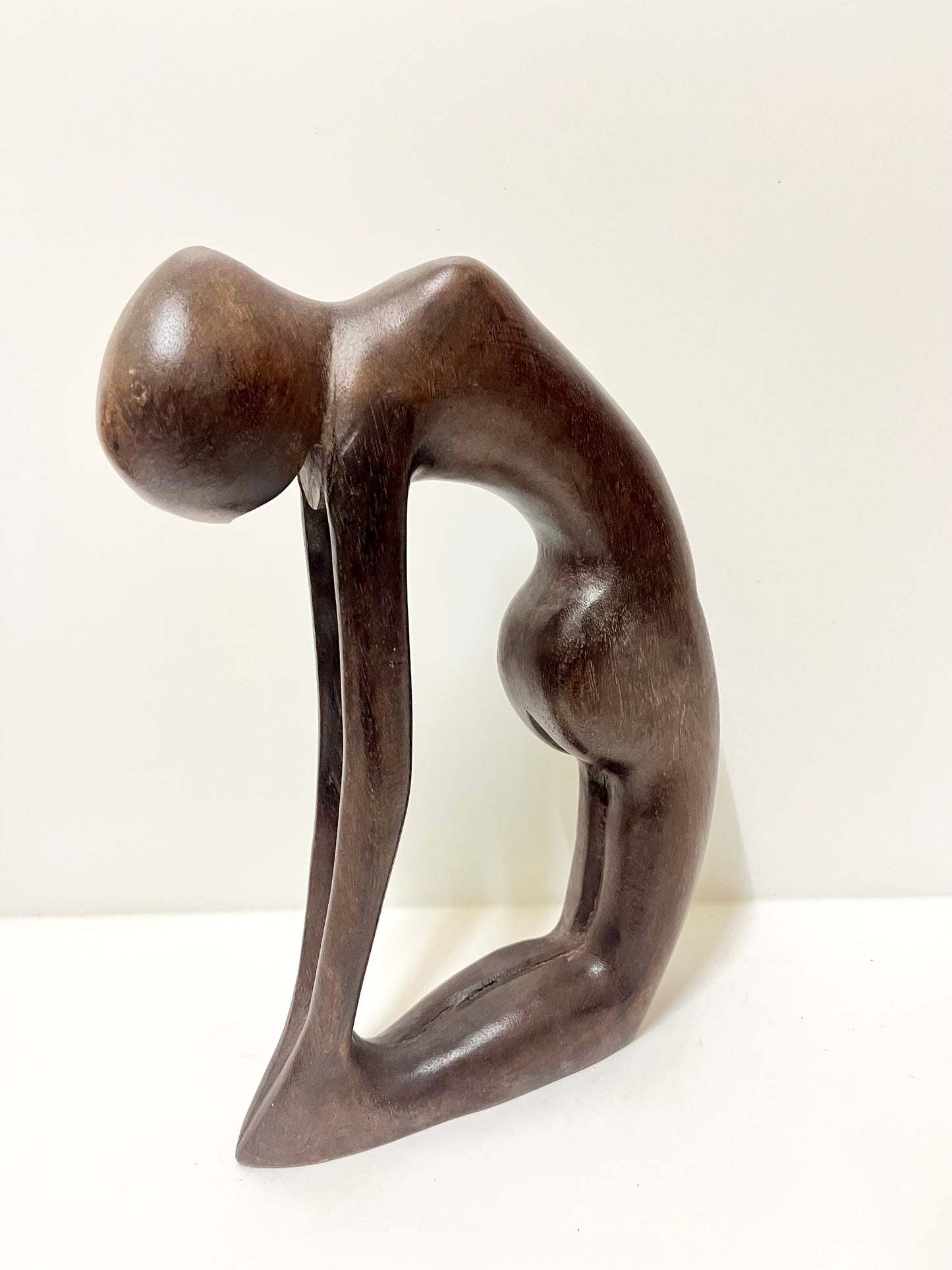 Abstract Wooden Yoga Woman Sculpture | Balinese Hand-Carved Decor, handmade, gift, housewarming, home decoration.