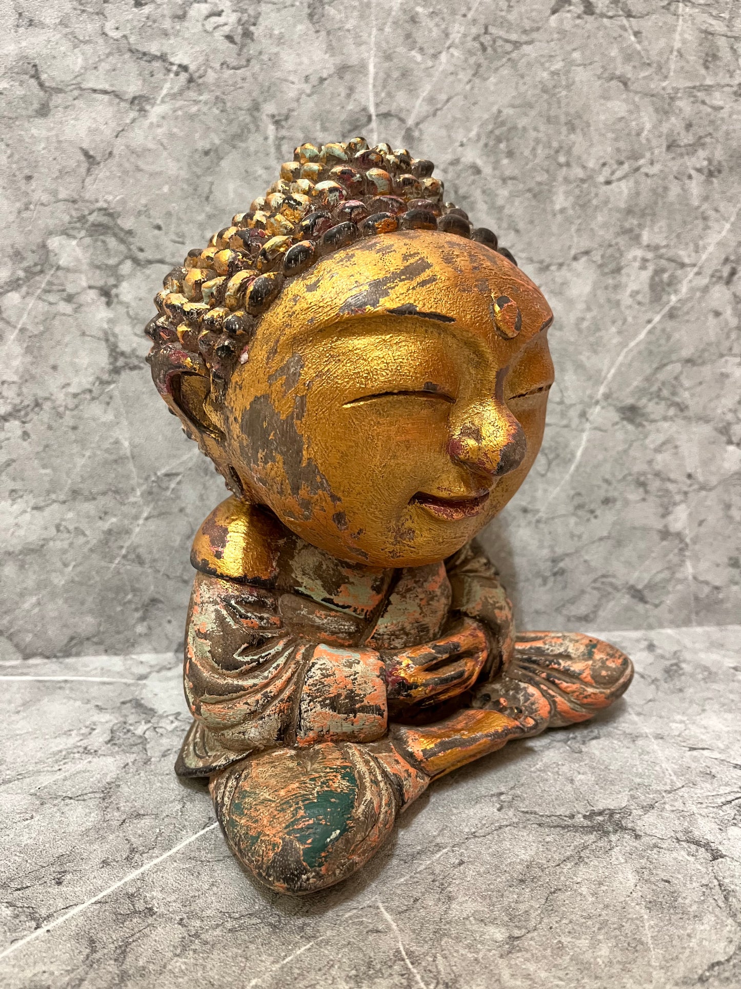 Hand-Carved Wooden Buddha – Balinese Spiritual Art Decoration