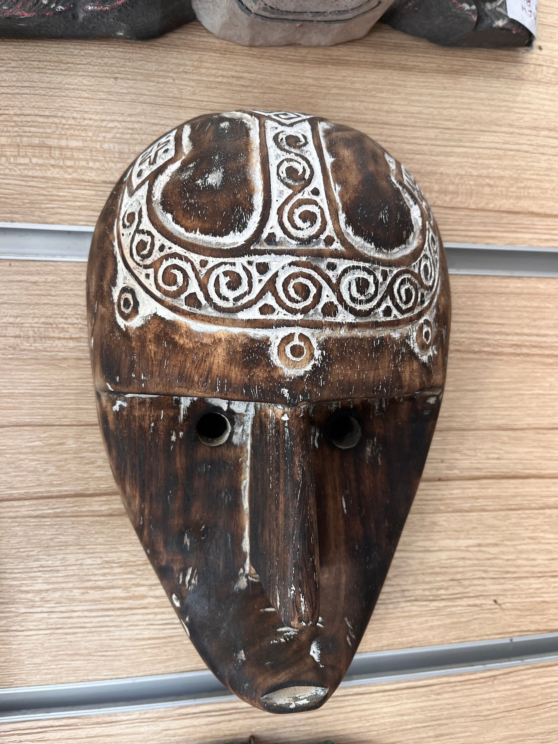 Wooden Timor Mask – Hand-Carved Tribal Wall Sculpture tribal art, handmade, gift, housewarming, wall decoration.