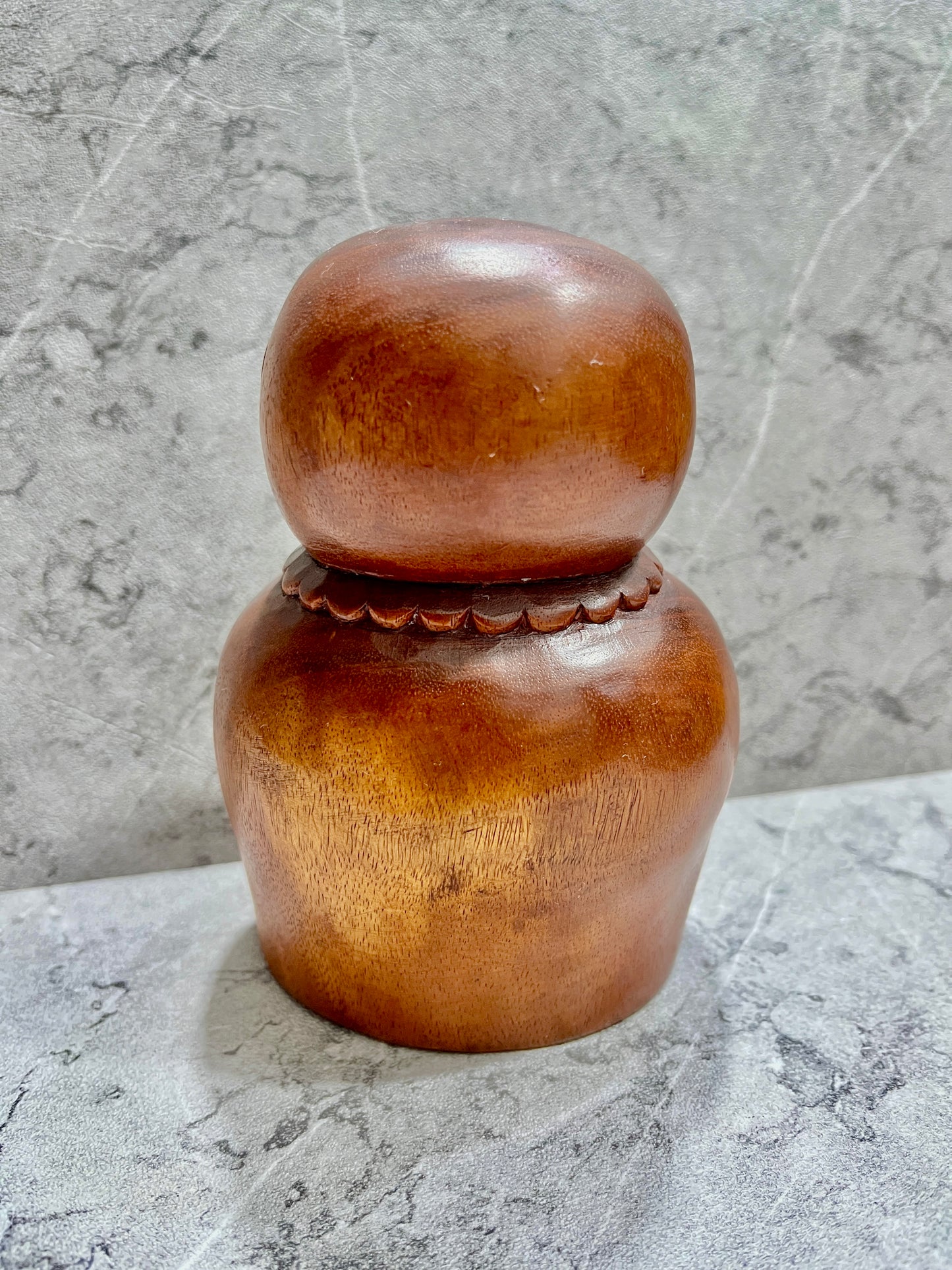 Hand-Carved Wooden Jizo Statue: Balinese Home & Garden Decor