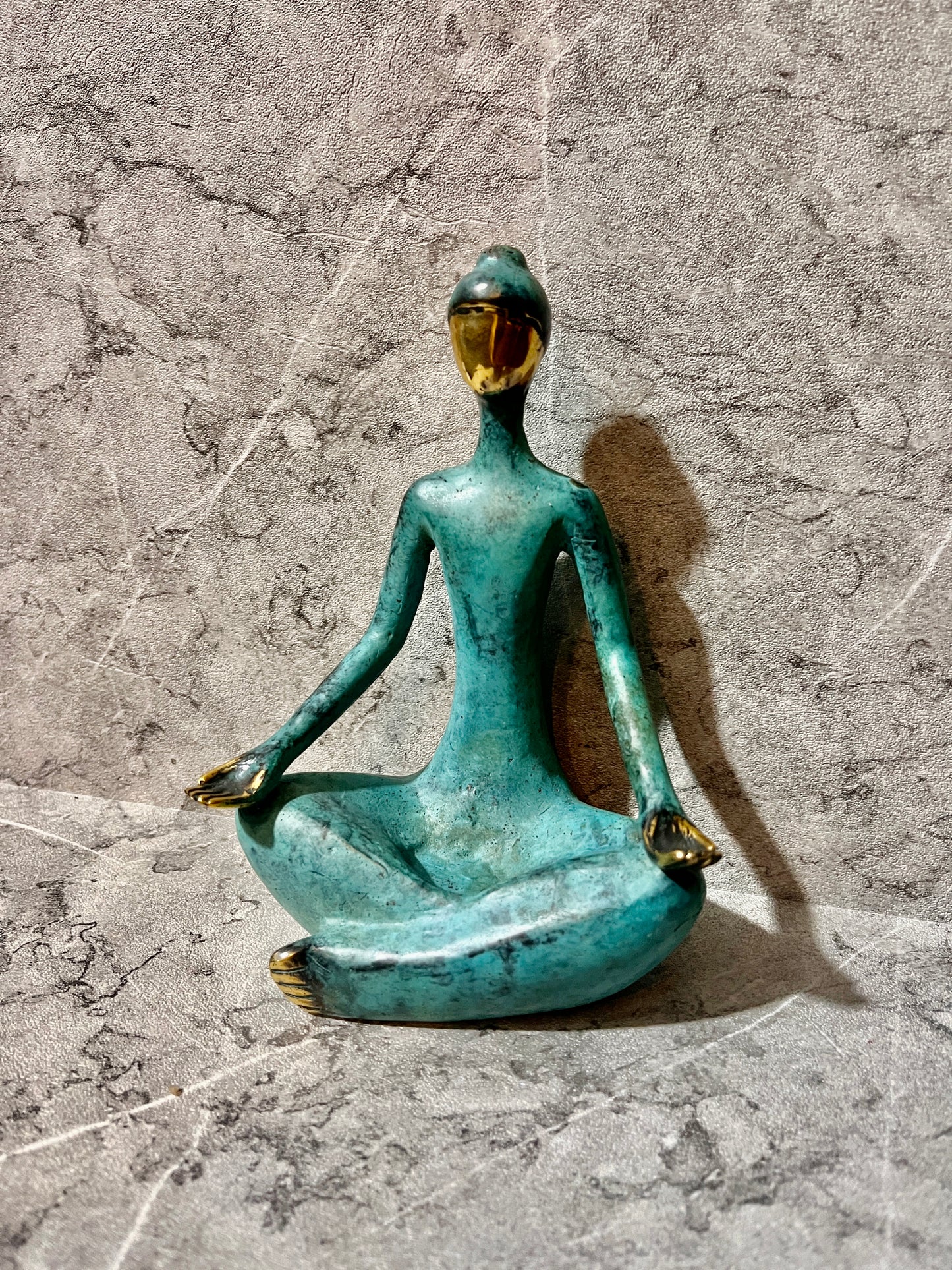 Bronze Woman Yoga Sculpture – Handmade Balinese Art Figure | Serenity in Motion