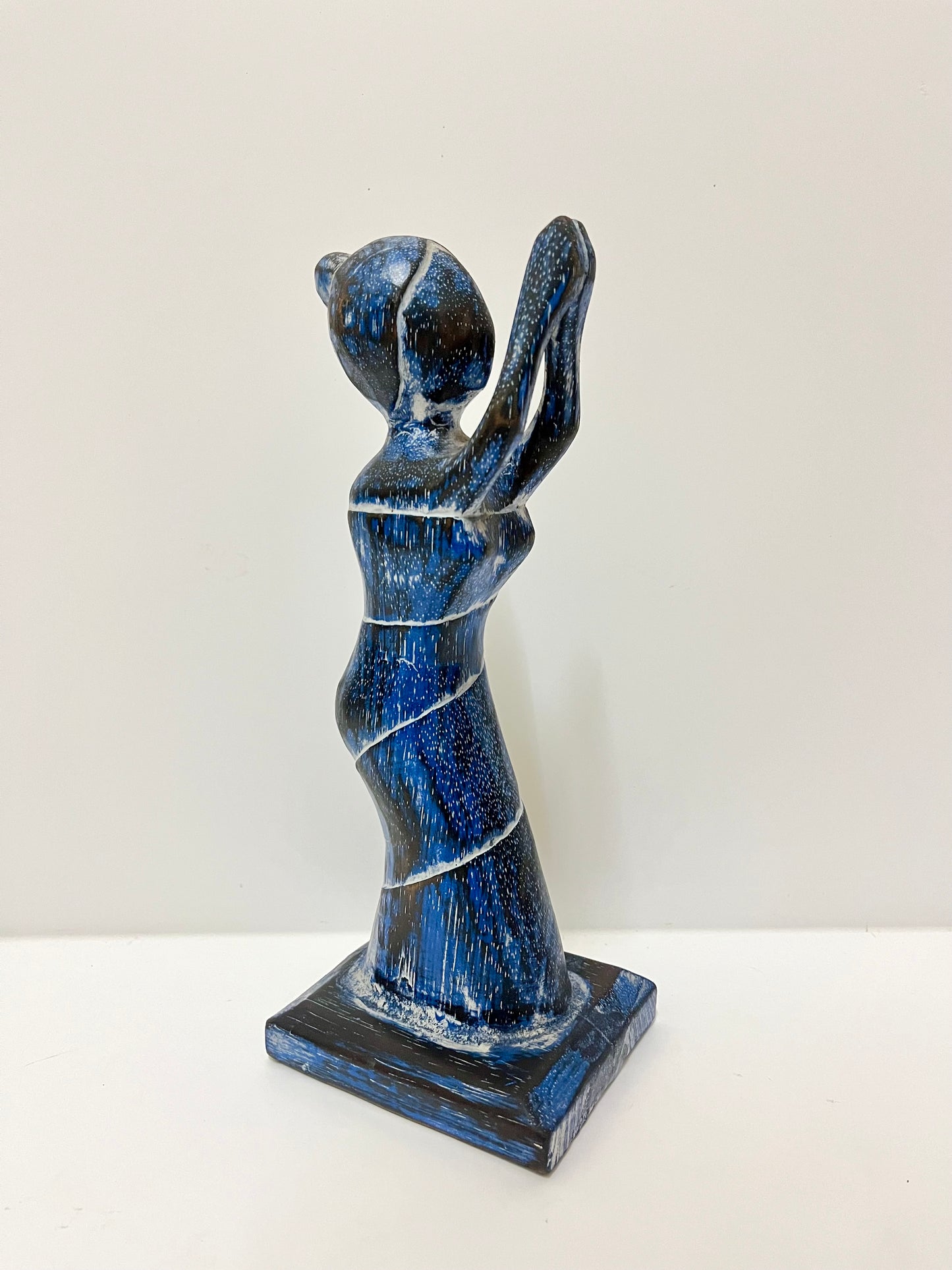 Dancing Lady Abstract – Handcrafted Wooden Sculpture (11 inches)