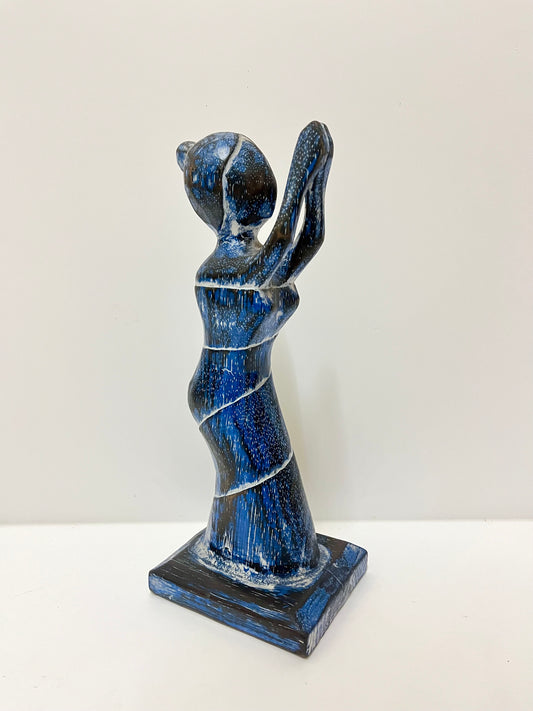Dancing Lady Abstract – Handcrafted Wooden Sculpture (11 inches)