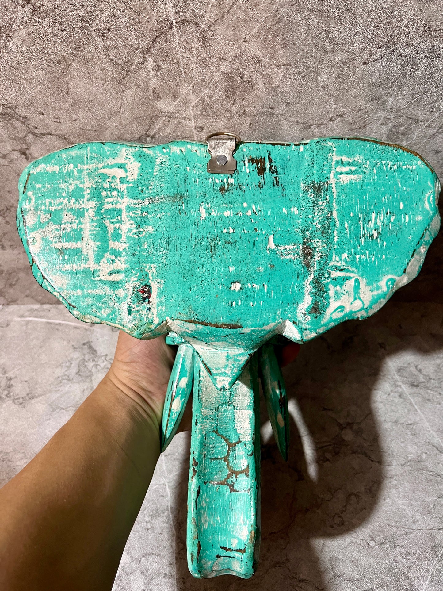 Wooden Balinese Elephant Mask – Hand-Carved Wall Sculpture | Hindu Symbol of Wisdom & Protection