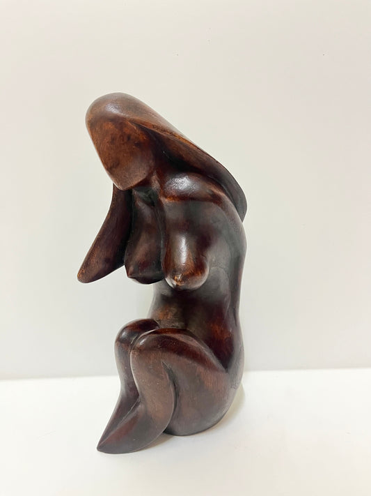 Wooden Carved Abstract Woman – Handcrafted Balinese Art Sculpture, handmade, gift, housewarming, home decor, villa decor.