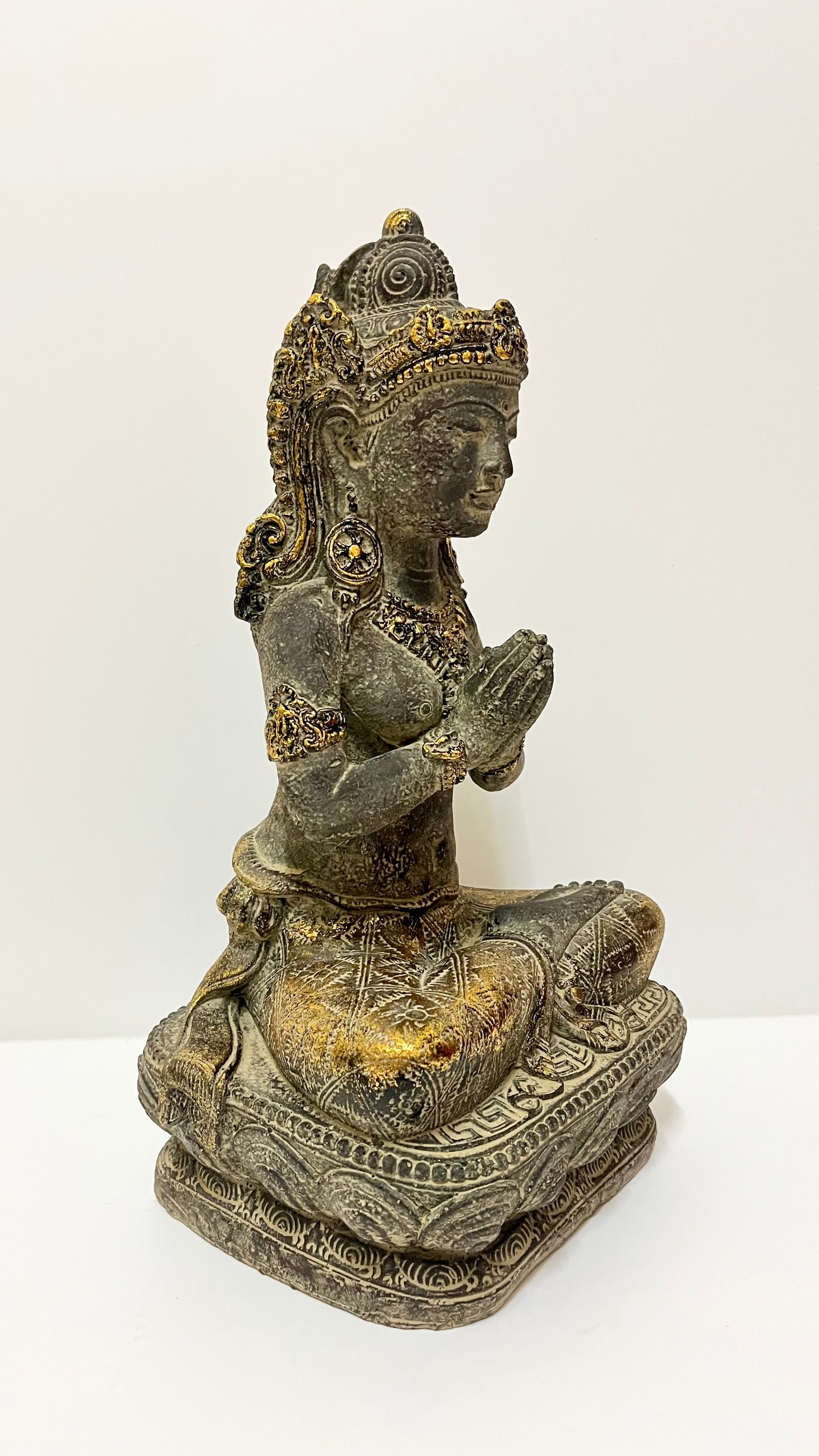 Goddess Tara Handcrafted Resin Statue – Balinese Spiritual Decor (16.1 inches)