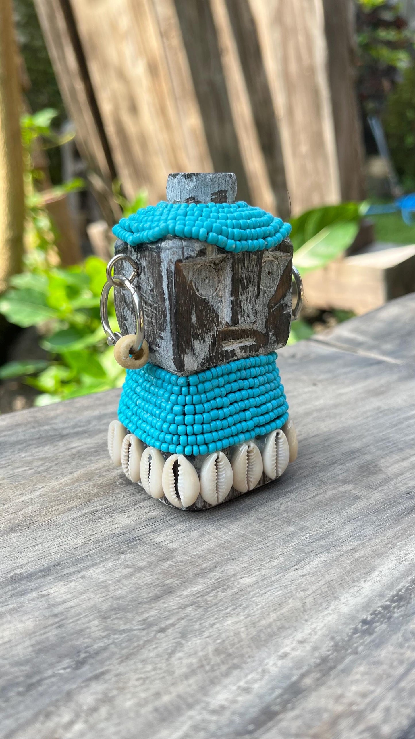Handcrafted Tribal Totem – Ocean Blue Edition