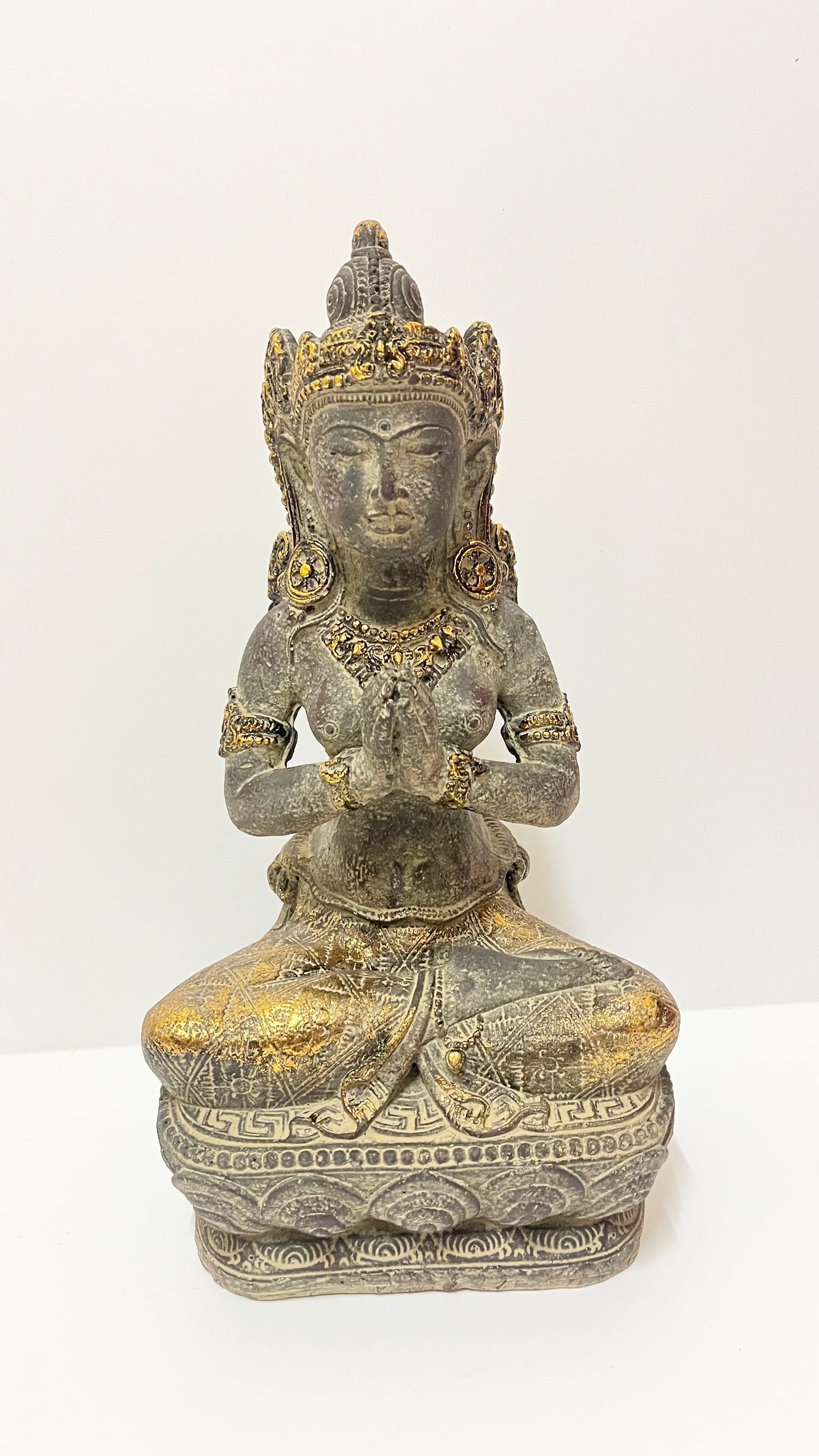 Goddess Tara Handcrafted Resin Statue – Balinese Spiritual Decor (16.1 inches)