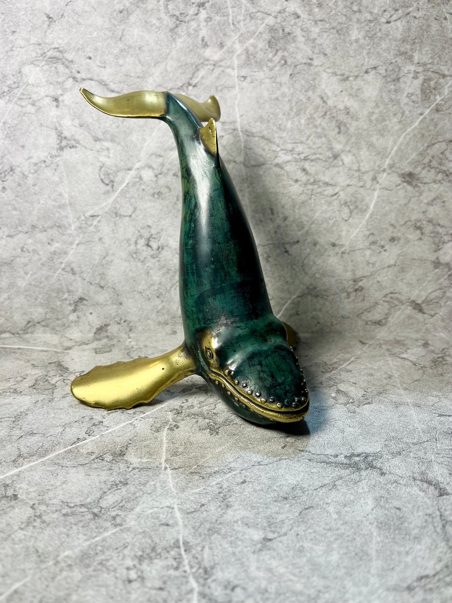 Bronze Humpback Whale Sculpture | Patina Marine Art Decor