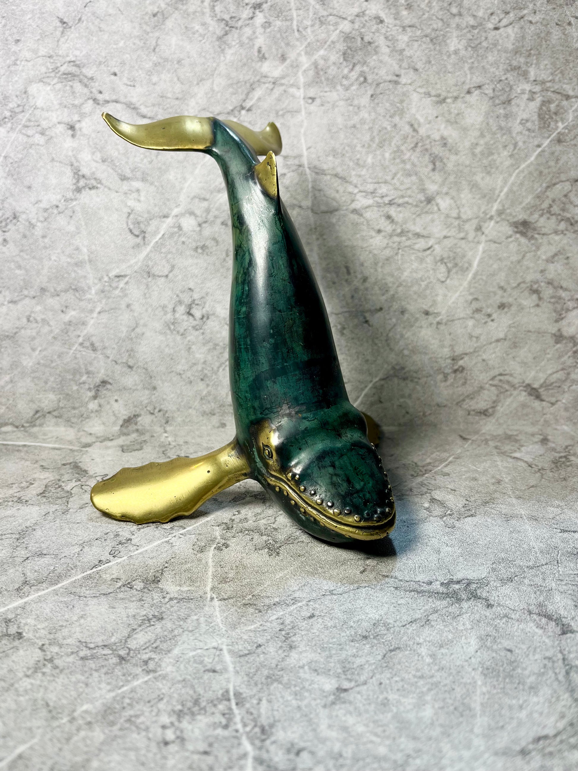 Bronze Humpback Whale Sculpture | Patina Marine Art Decor