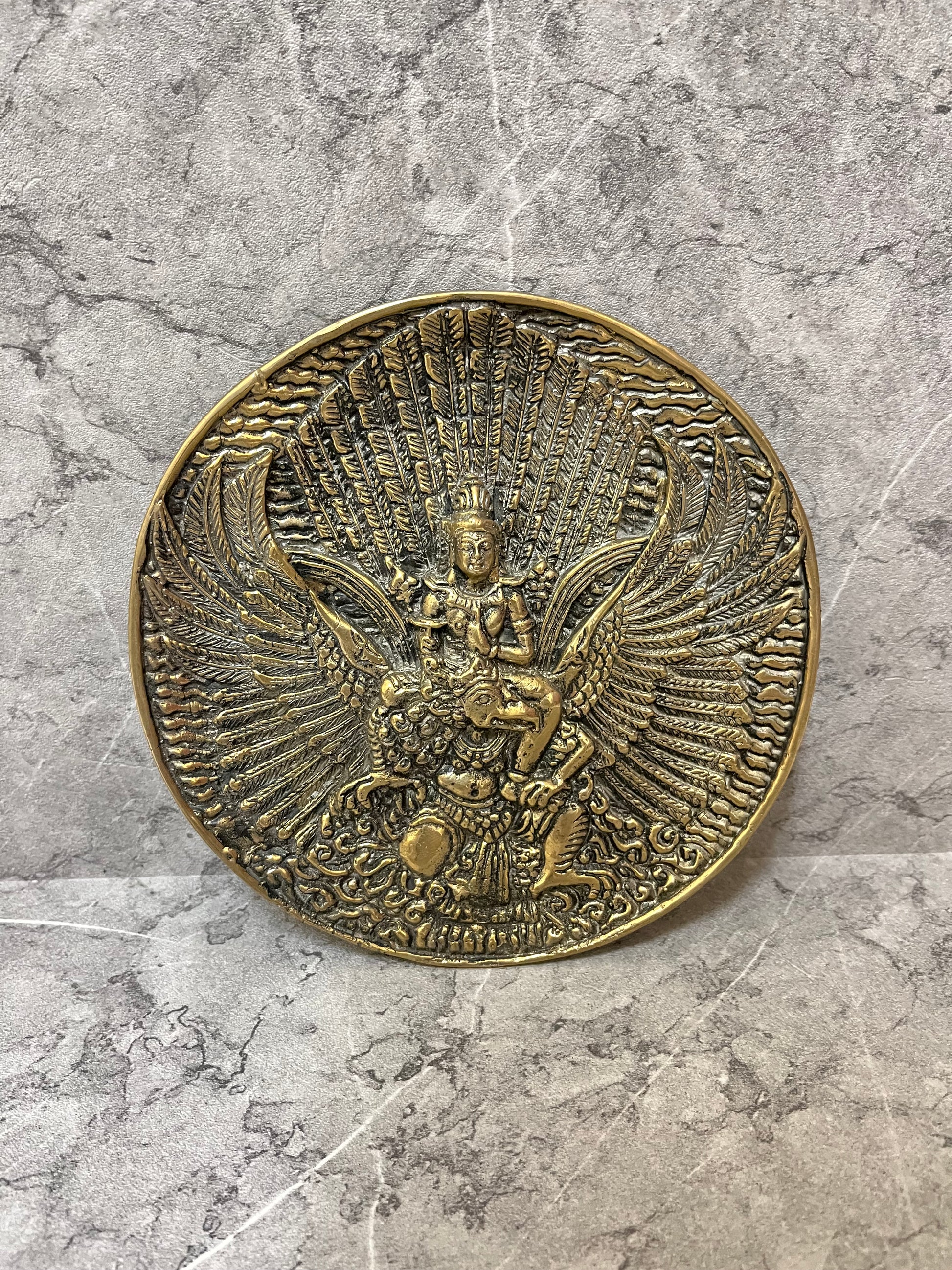 Bronze Garuda Wall Decor: Balinese Sacred Symbol, Spiritual Home Accent