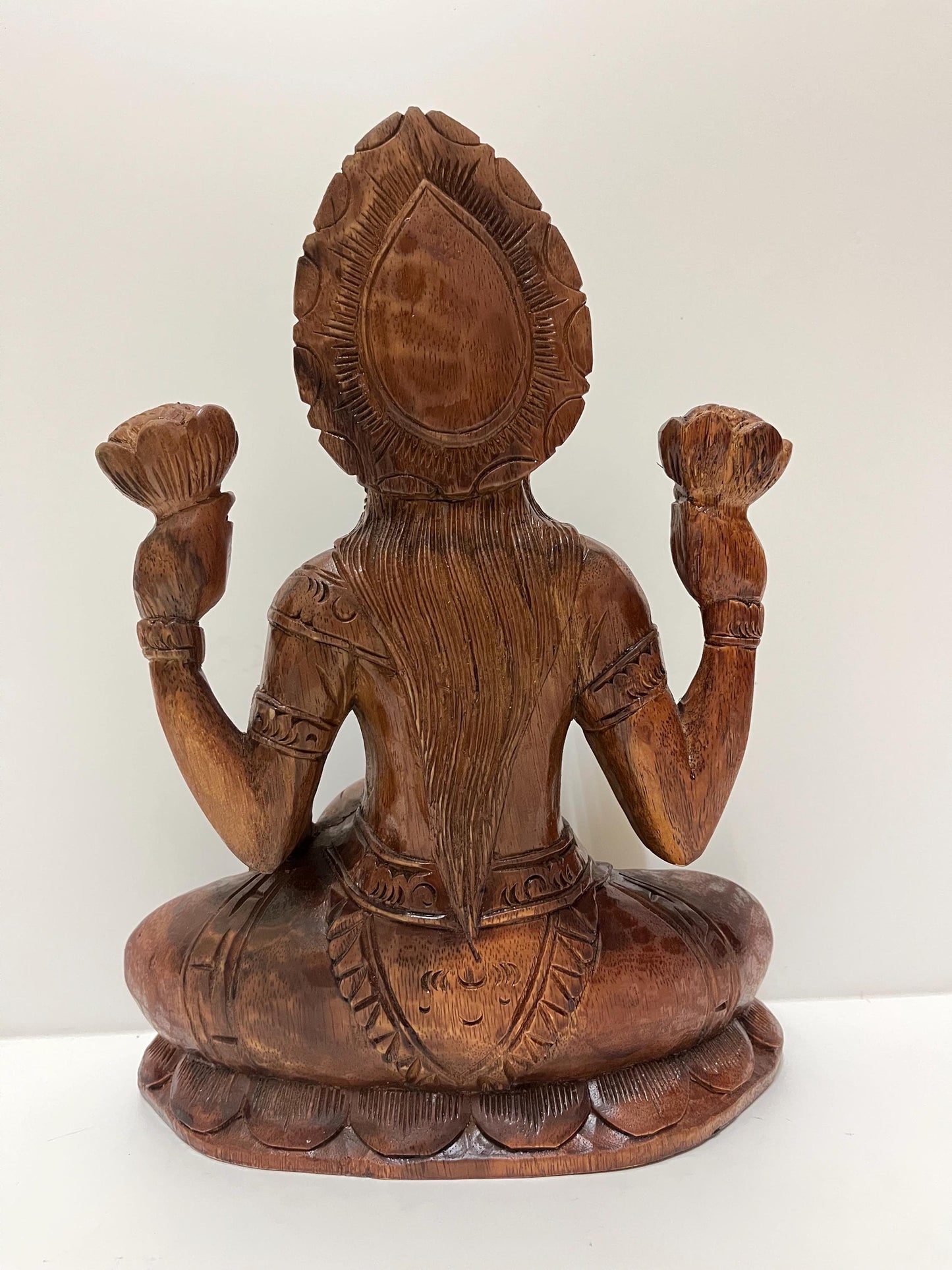 Handmade Wooden God Krishna Sculpture – Balinese Spiritual Decor (13 inches)