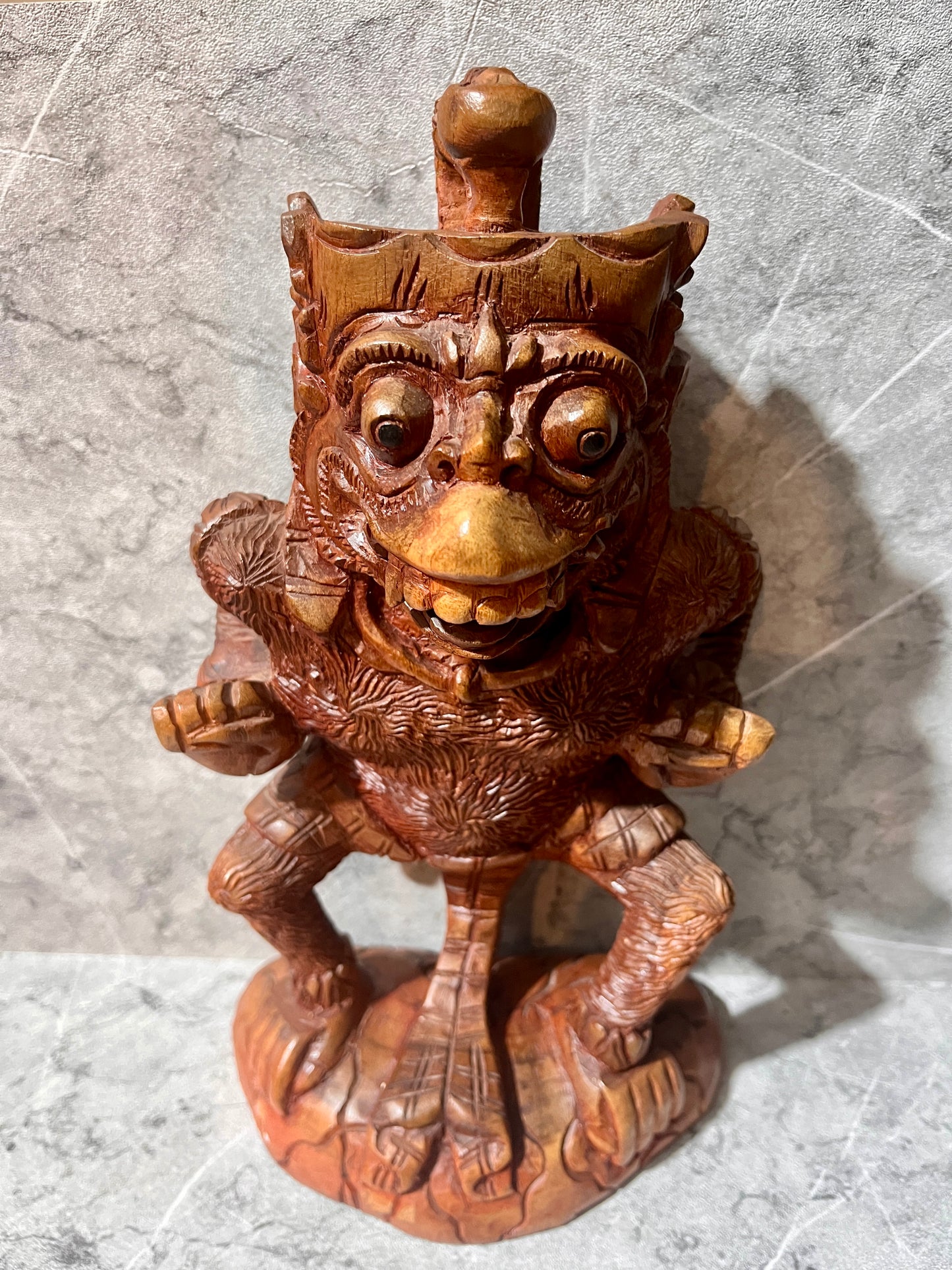Wooden Hanuman Sculpture – Hand-Carved Balinese Hindu God Figure Decoration