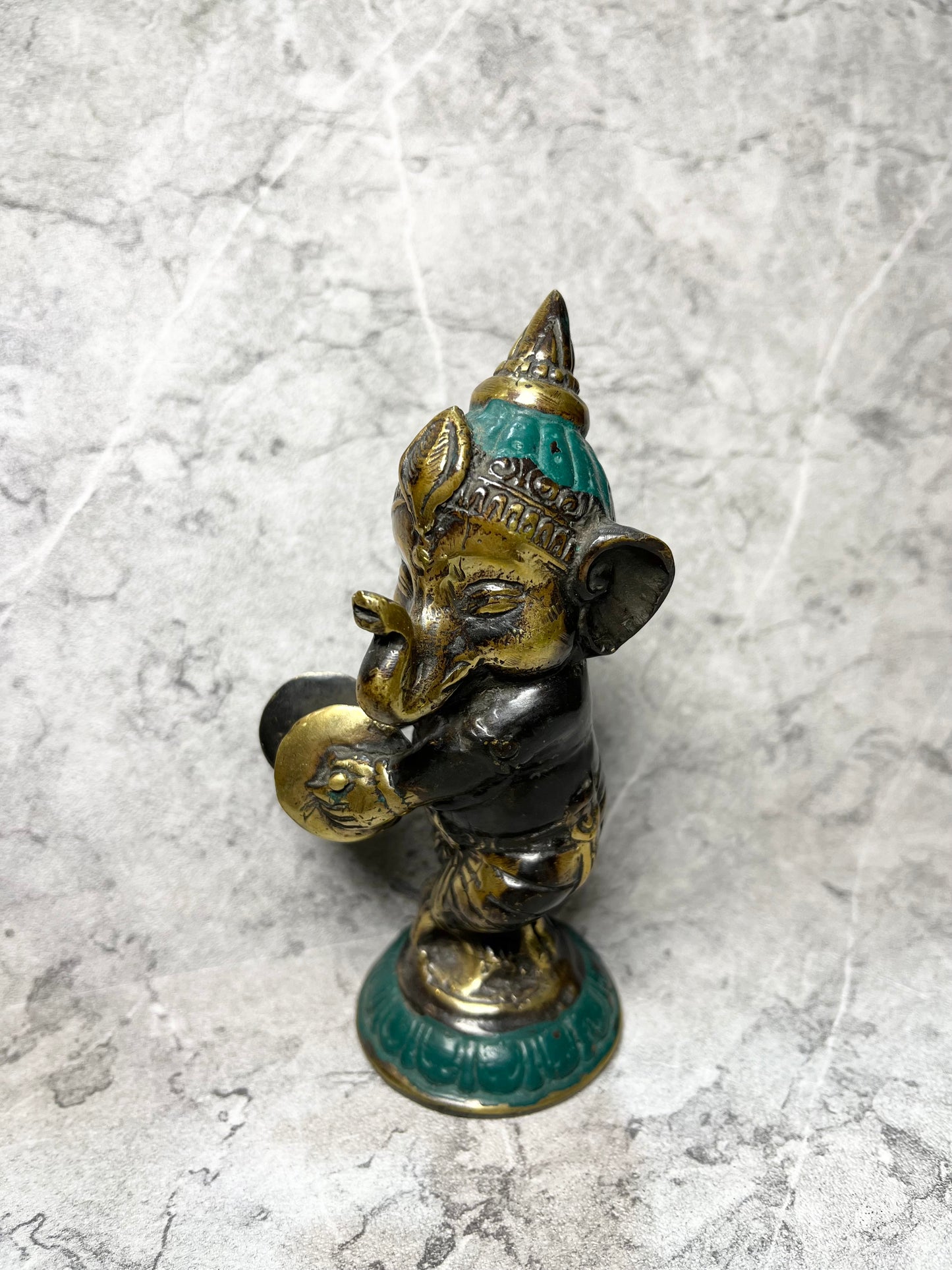 Bronze Ganesha Statue: Balinese Hindu Art, Sacred Wisdom Miniature