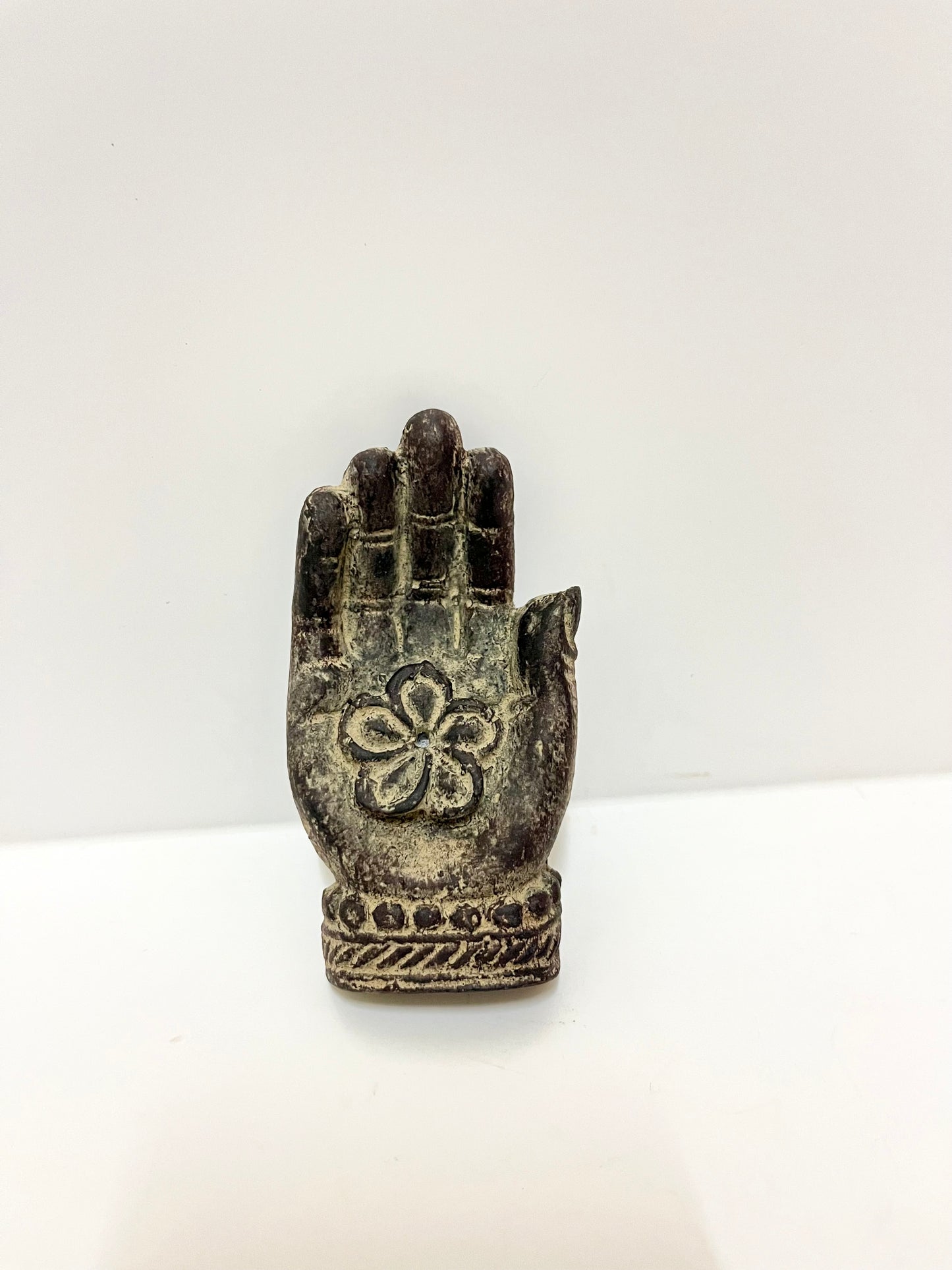 Resin Hand Incense Holder: Balinese Spiritual Decor