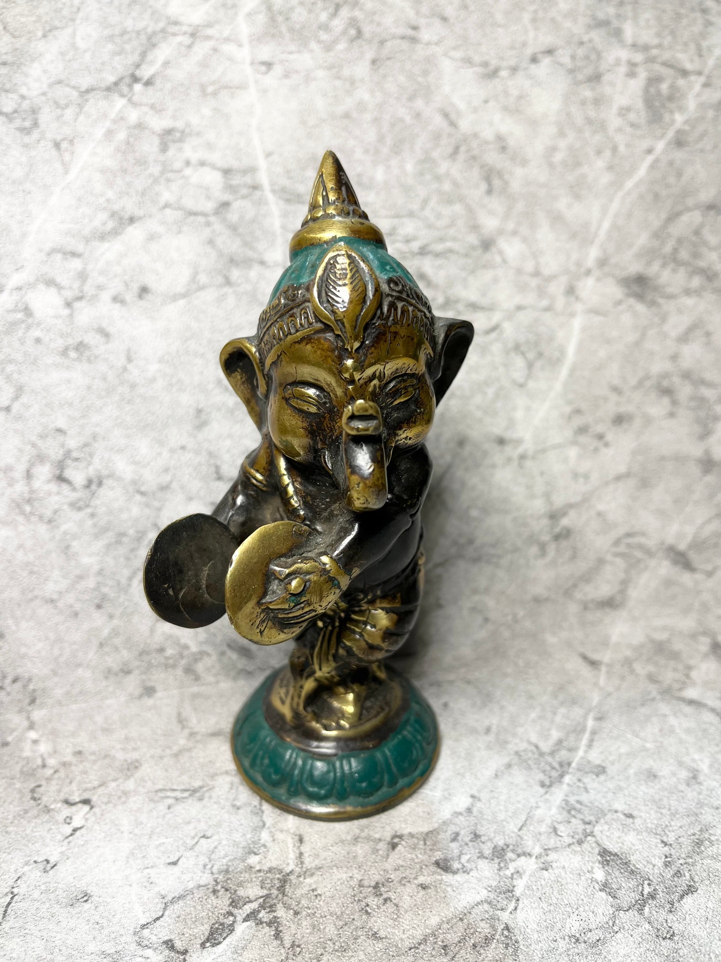 Bronze Ganesha Statue: Balinese Hindu Art, Sacred Wisdom Miniature