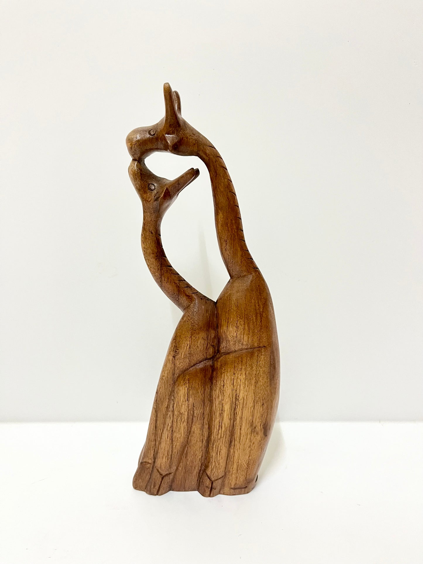 Graceful Pair – Hand-Carved Wooden Giraffe Couple | Balinese Animal Figurine Decor, housewarming, gift, home decor, handmade.