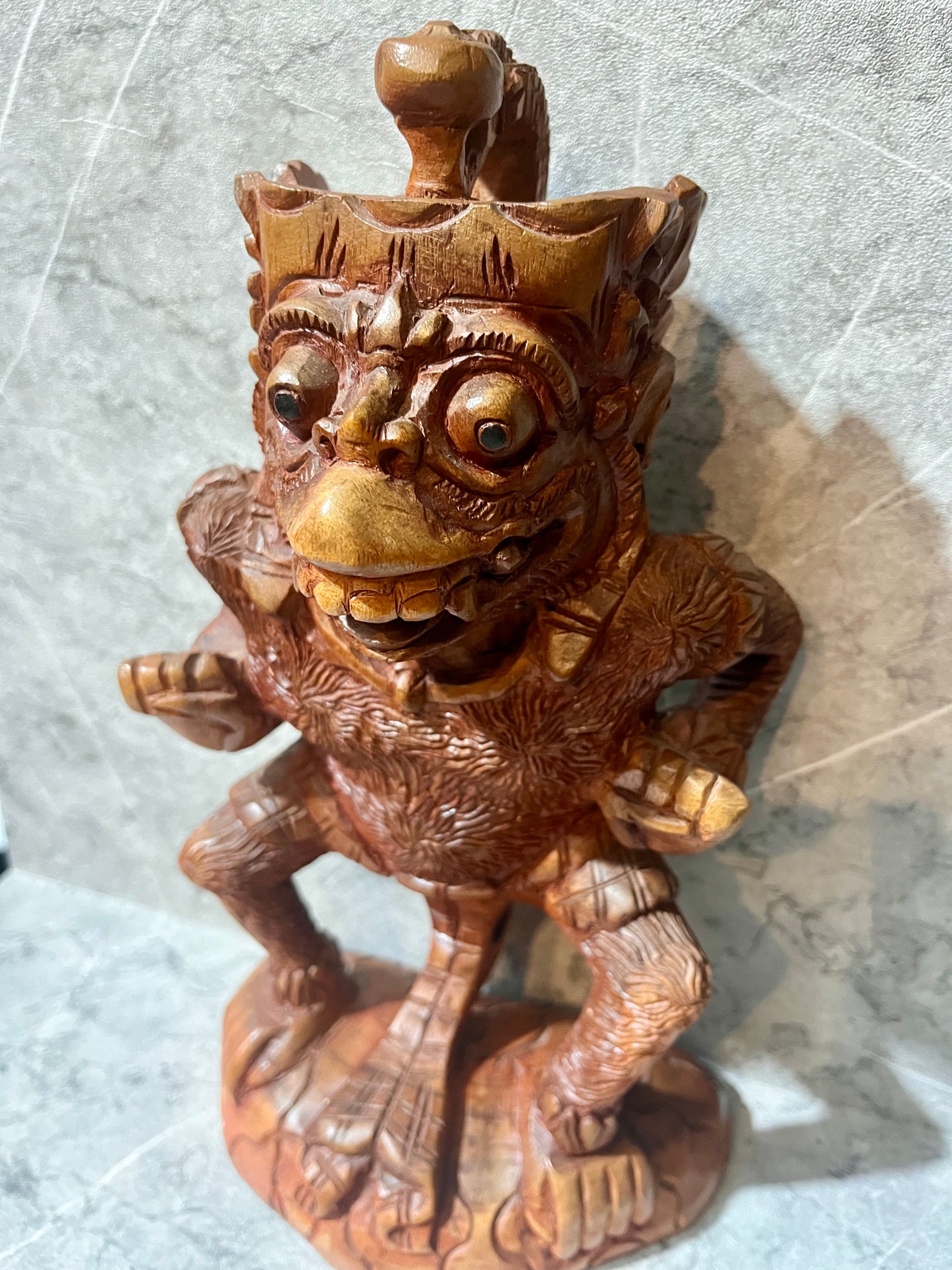 Wooden Hanuman Sculpture – Hand-Carved Balinese Hindu God Figure Decoration