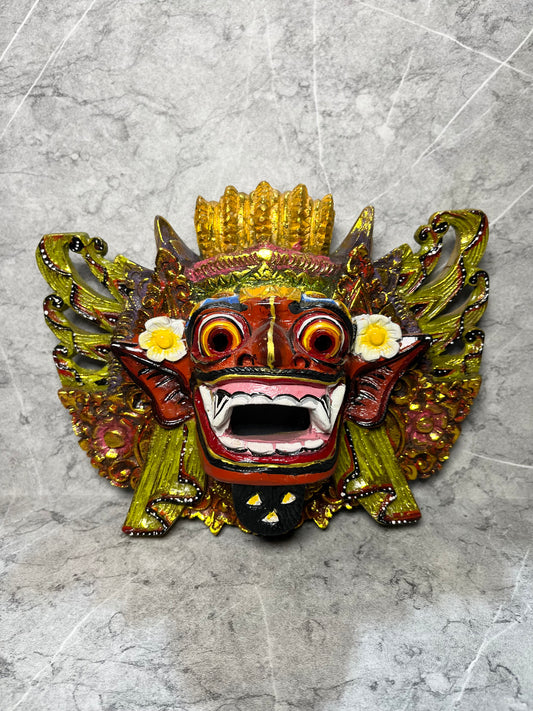 Hand-Carved Wooden Balinese Barong Statue